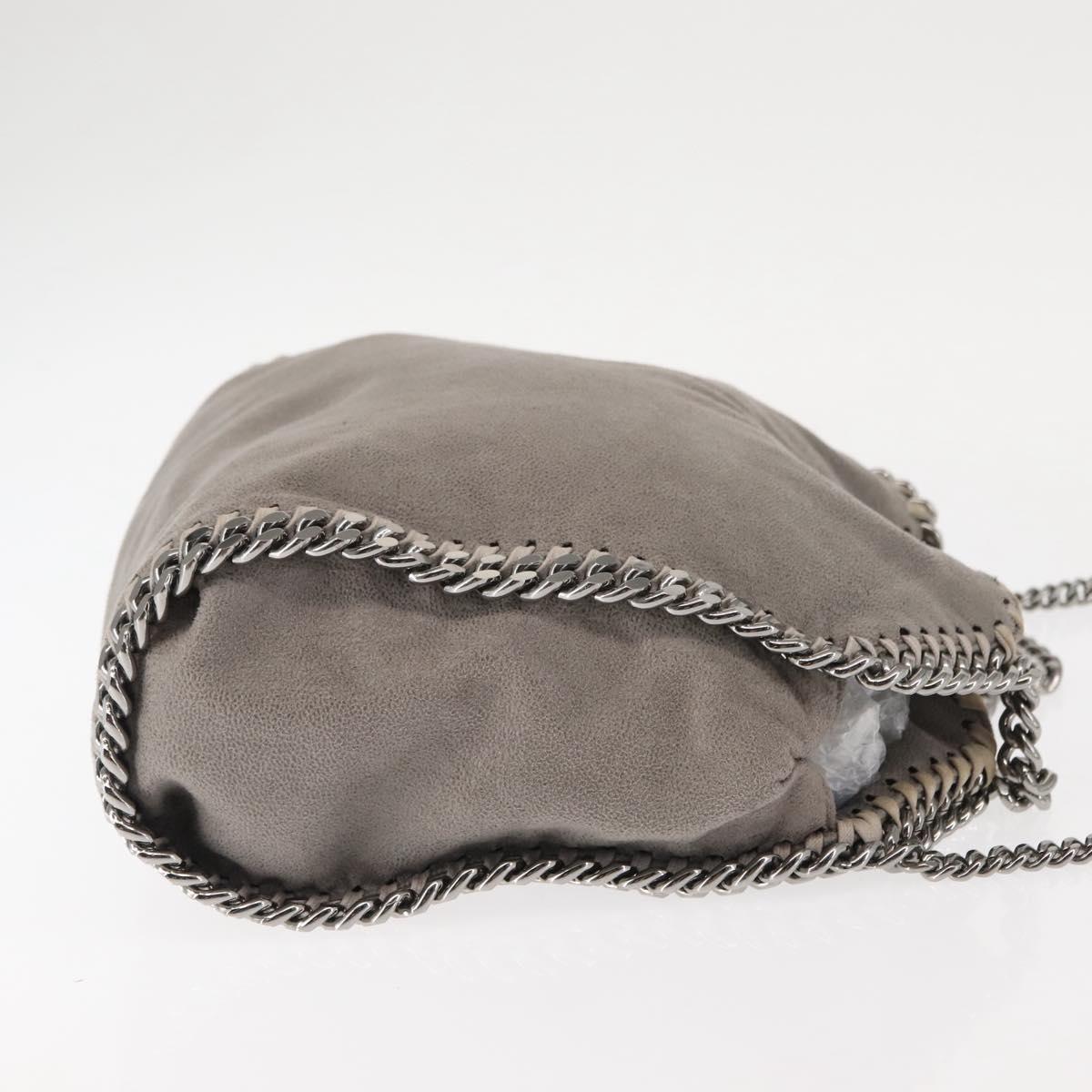 Stella MacCartney Chain Falabella Bag polyester 2way Gray 371223 Auth am9356