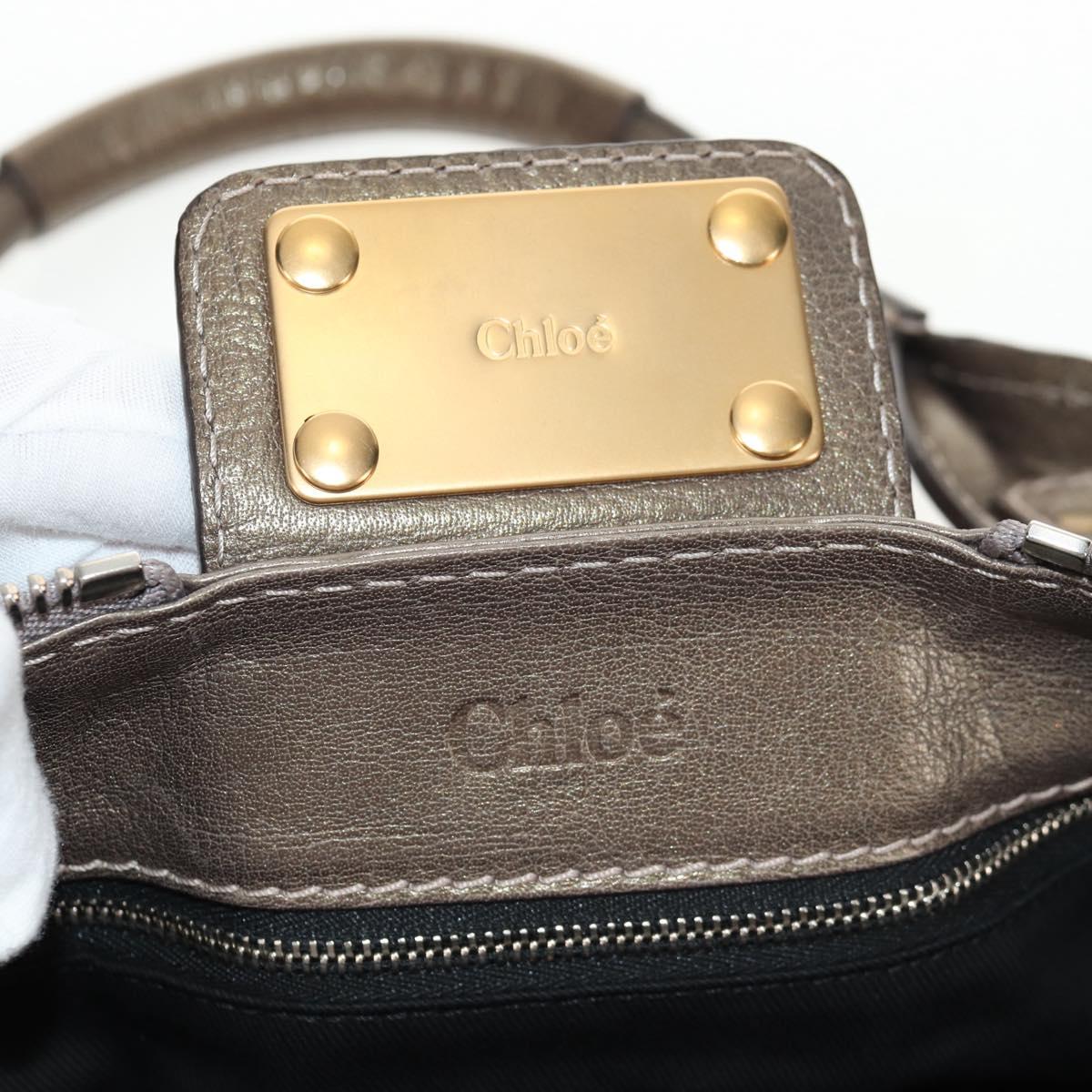Chloe Paddington Shoulder Bag Leather Gold Tone Auth am9357V