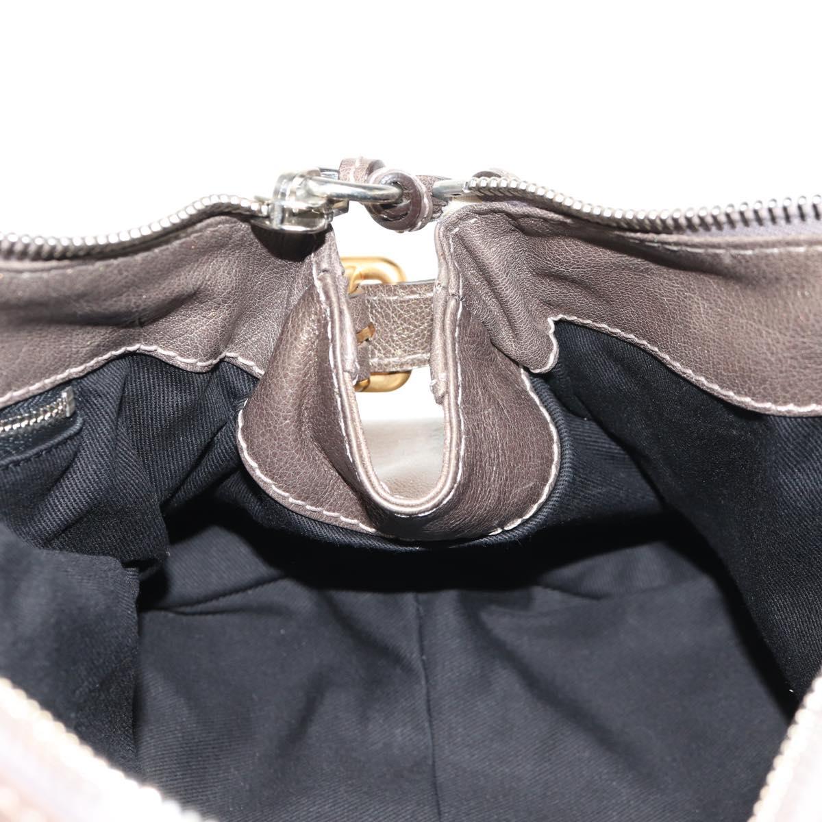 Chloe Paddington Shoulder Bag Leather Gold Tone Auth am9357V