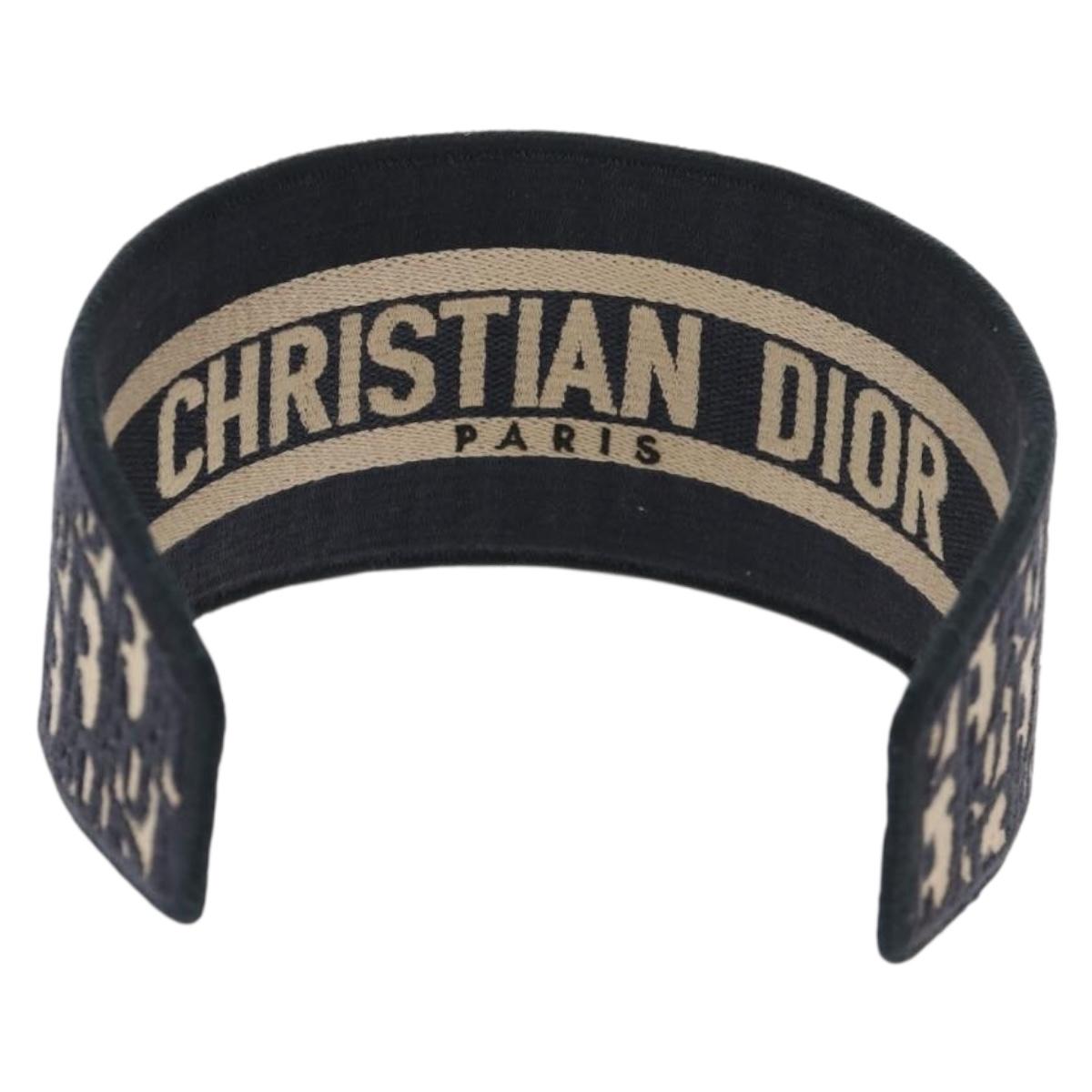 Christian Dior Trotter Canvas Oblique Katyusha Navy Auth am9365M