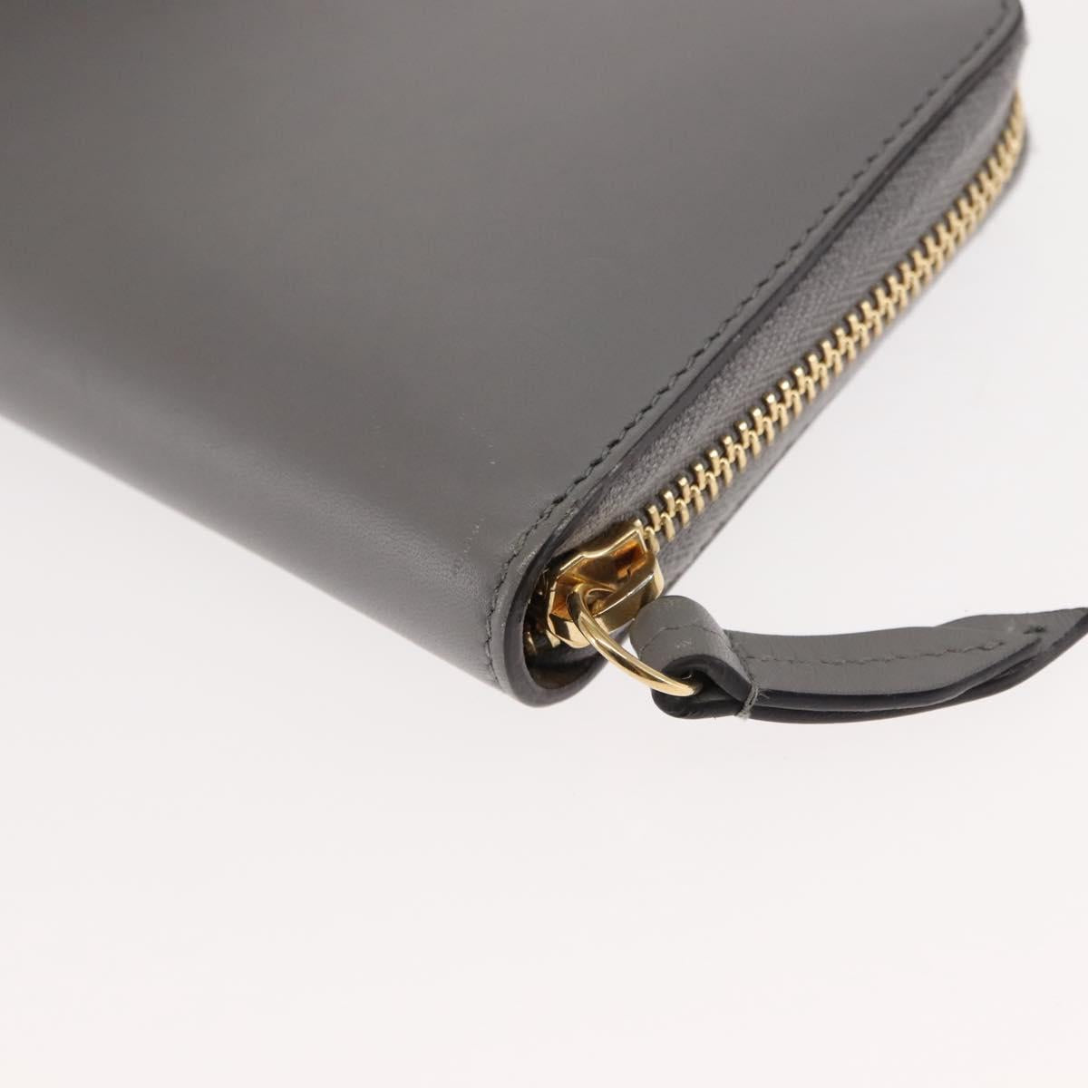GUCCI GG Ribbon Japan limited Long Wallet Leather Blue Gold 435819 Auth am9366