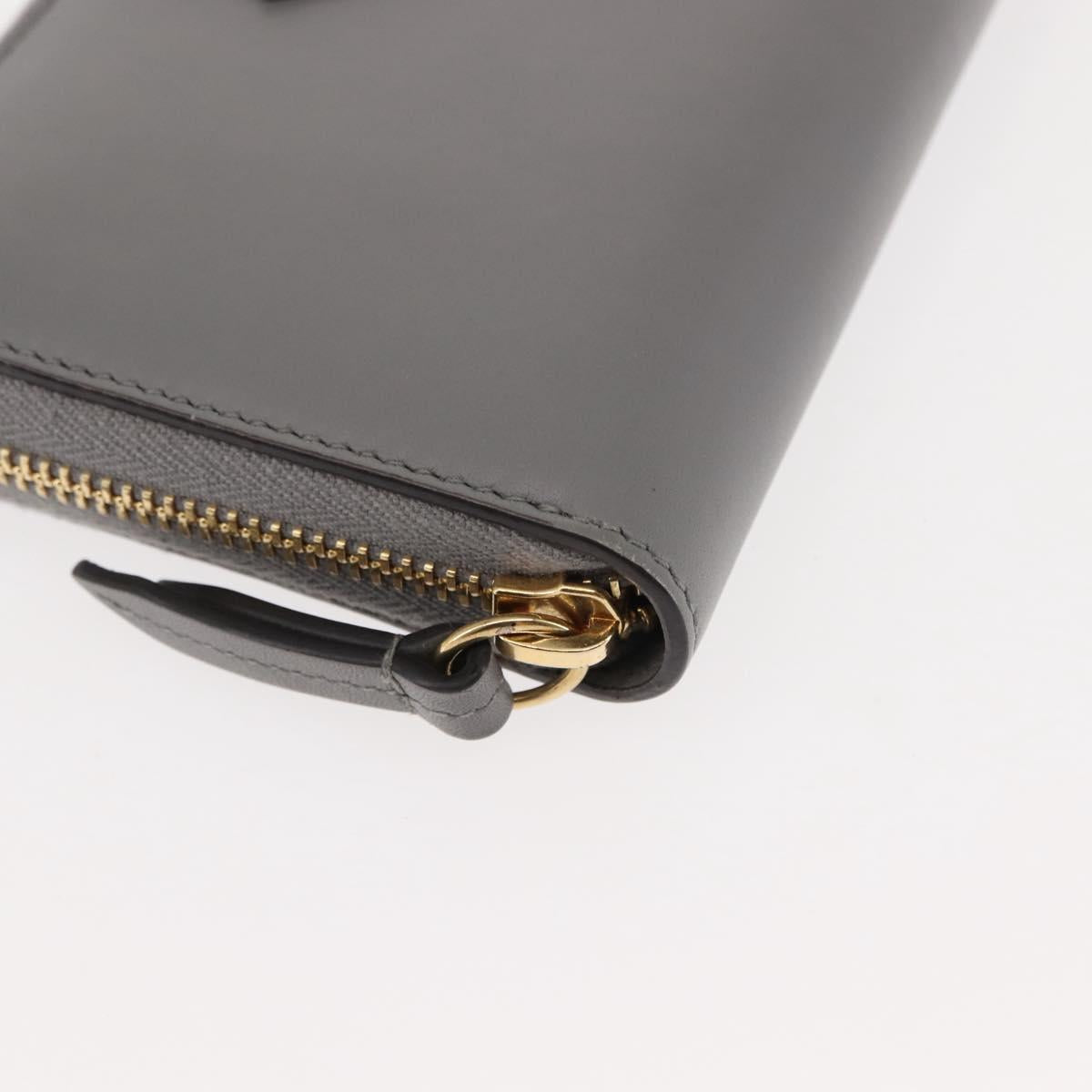 GUCCI GG Ribbon Japan limited Long Wallet Leather Blue Gold 435819 Auth am9366