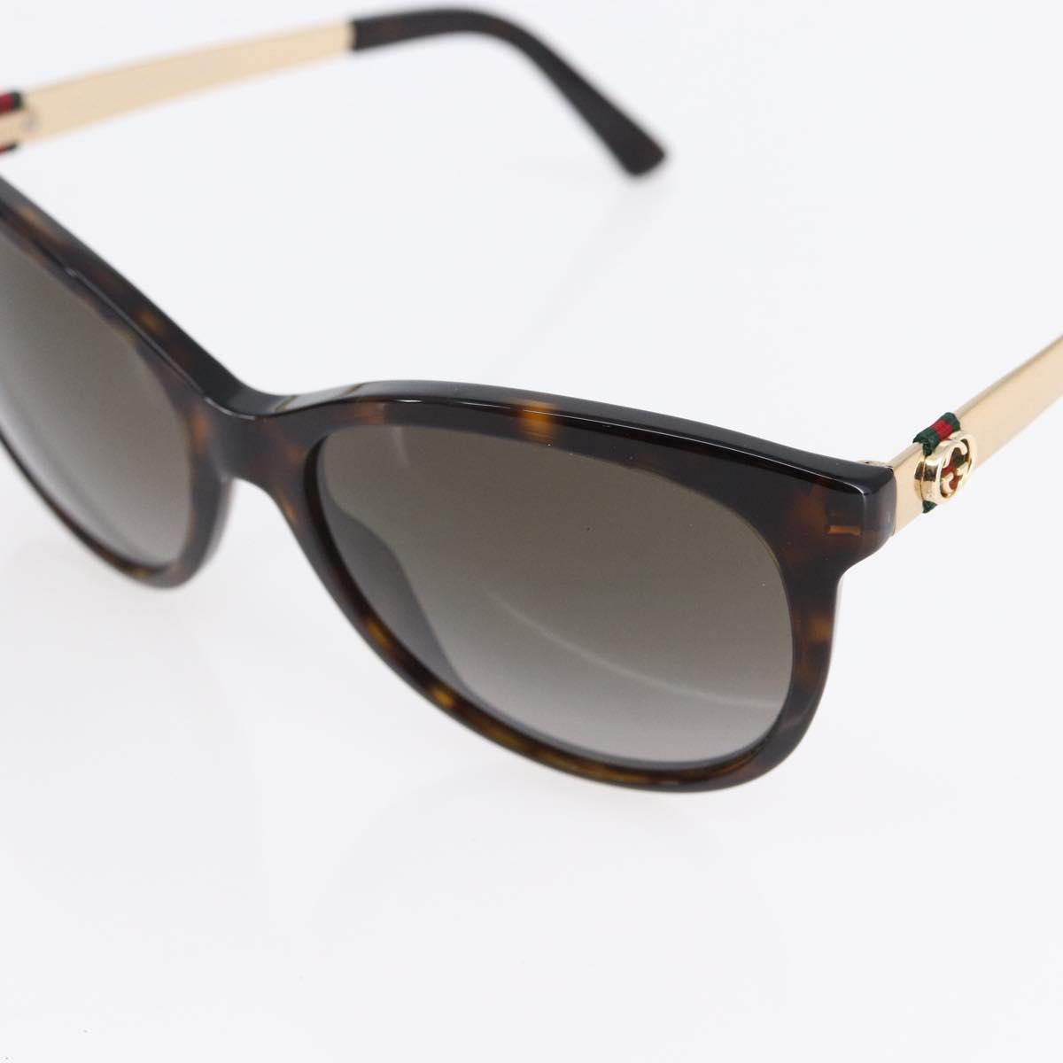 GUCCI Web Sherry Line Sunglasses plastic Dark Brown Auth am9370V