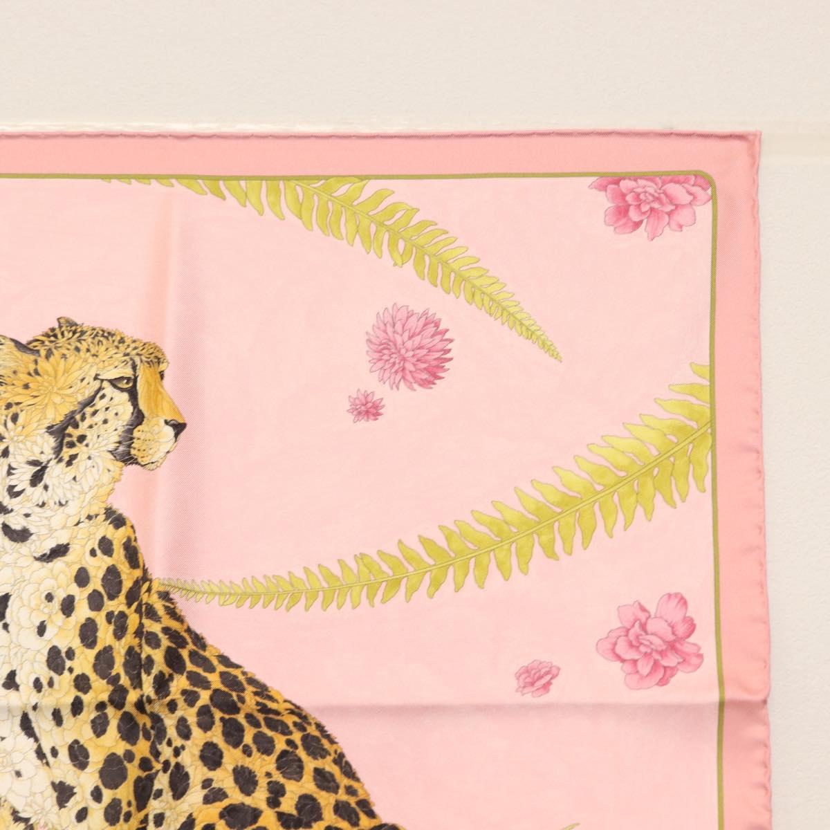 Salvatore Ferragamo Scarf Silk Pink Auth am9372