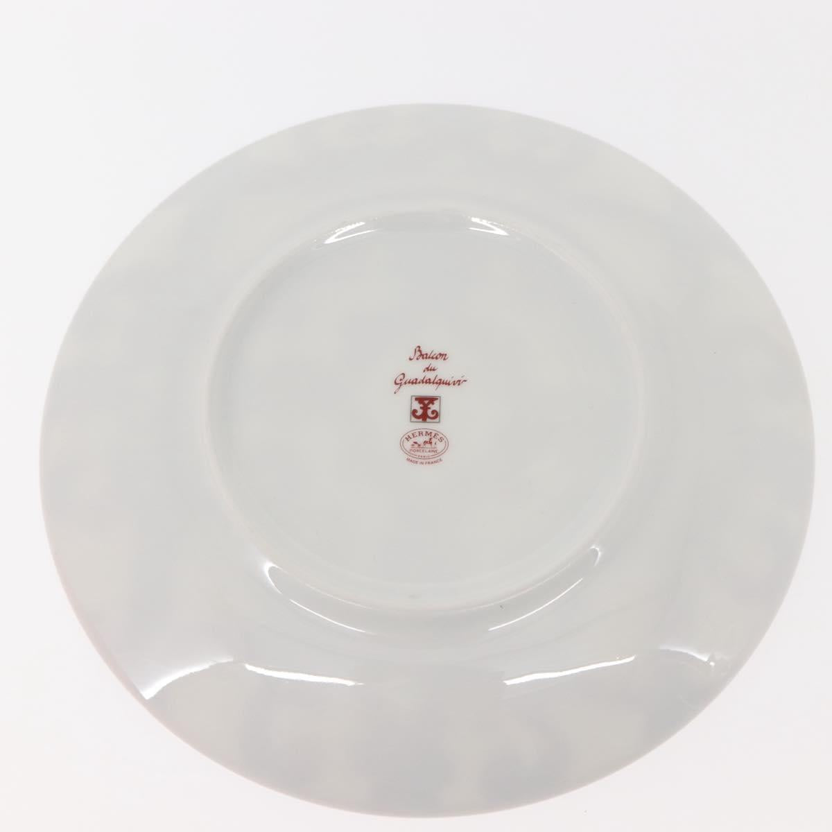 HERMES Guadalquivir Dessert plate Pottery 2Set Auth am9375
