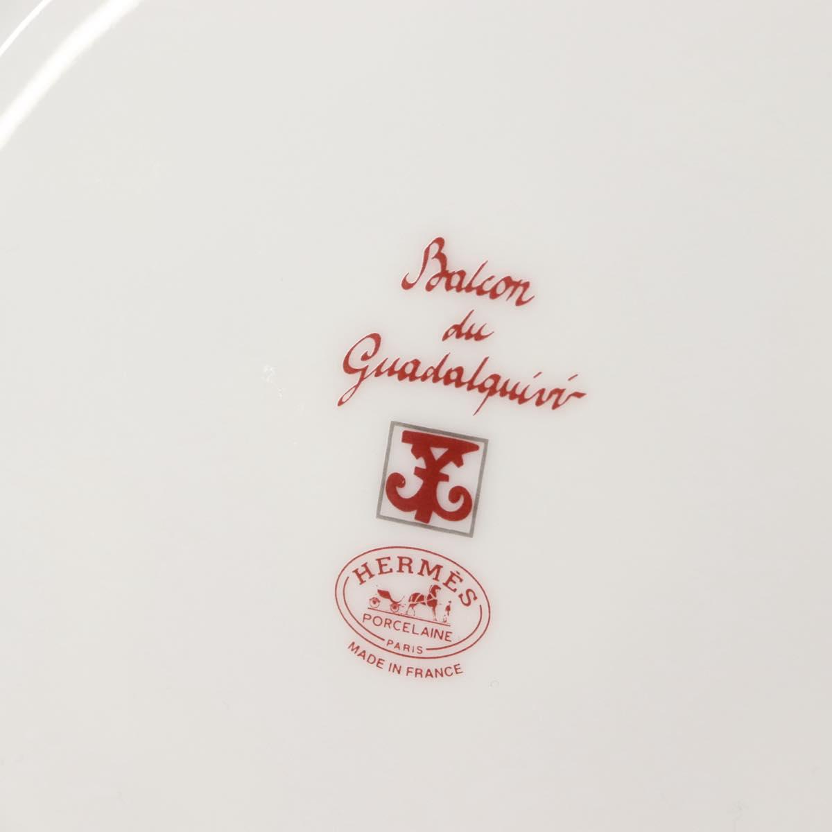 HERMES Guadalquivir Dessert plate Pottery 2Set Auth am9375