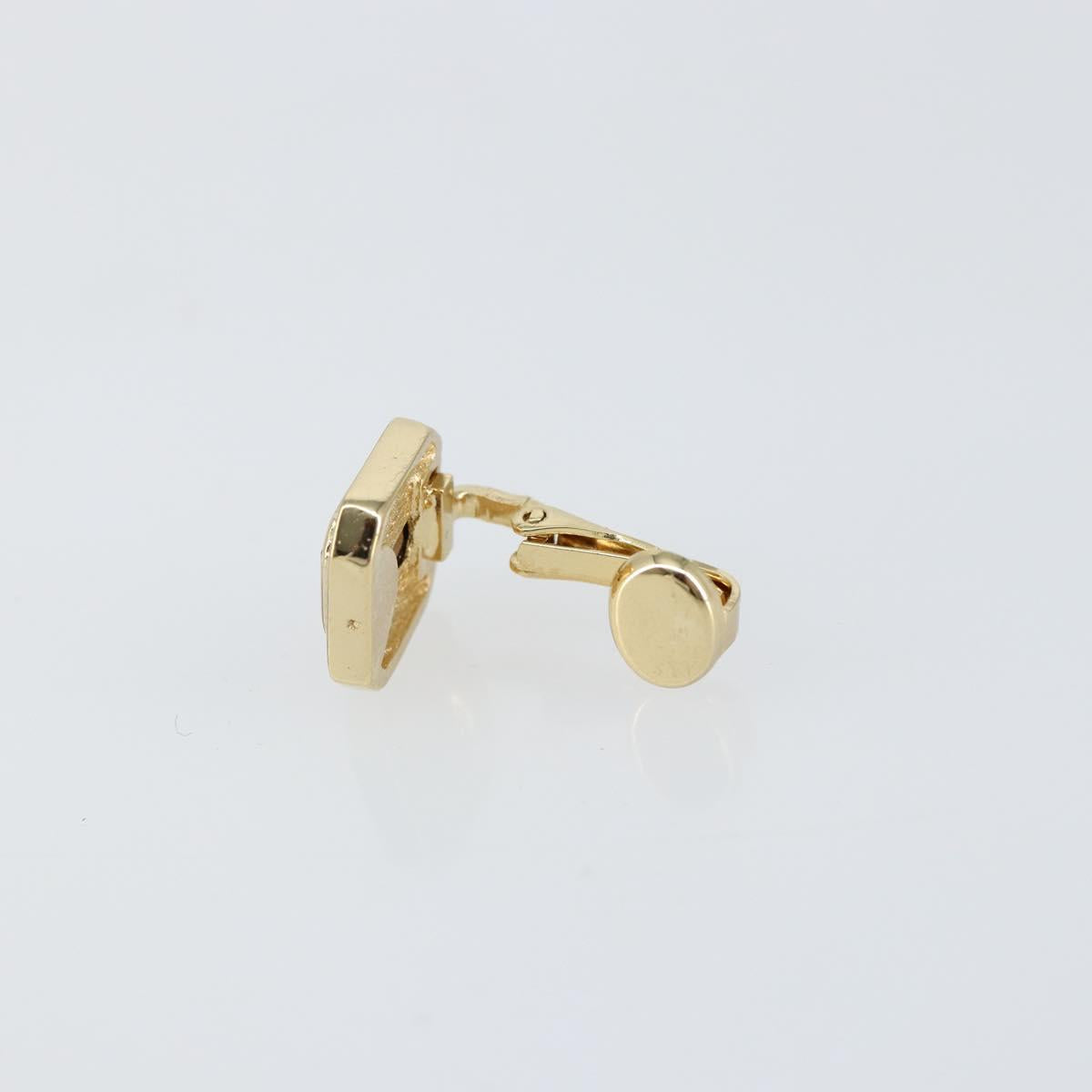 Christian Dior Earring metal Gold Blue Auth am9378