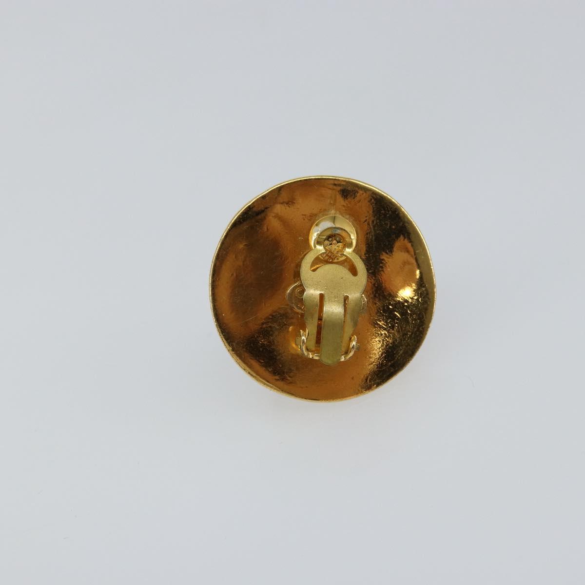 CHANEL Earring metal Gold CC Auth am9379