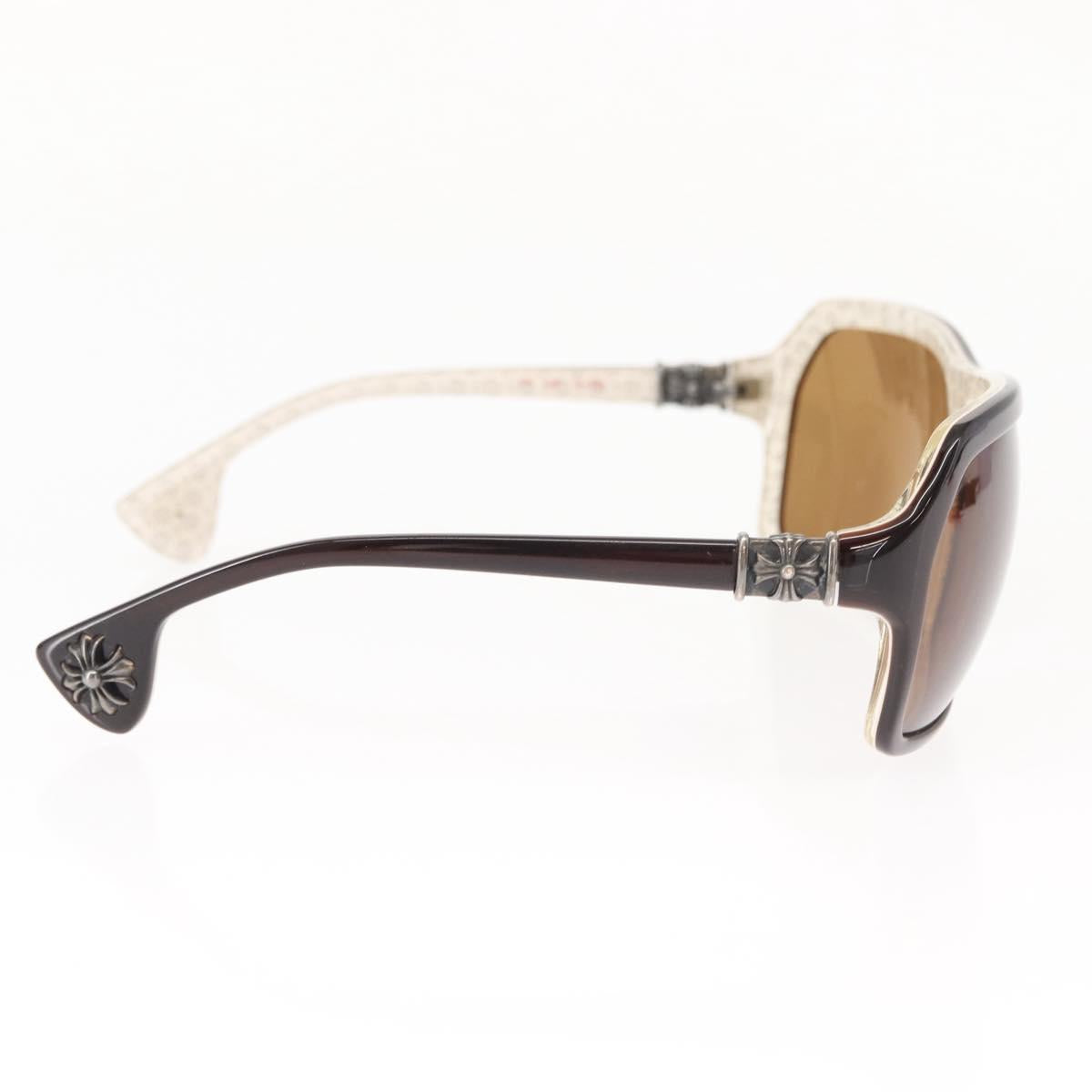 Chrome Hearts CH Plus Sunglasses plastic Brown Auth am9388V