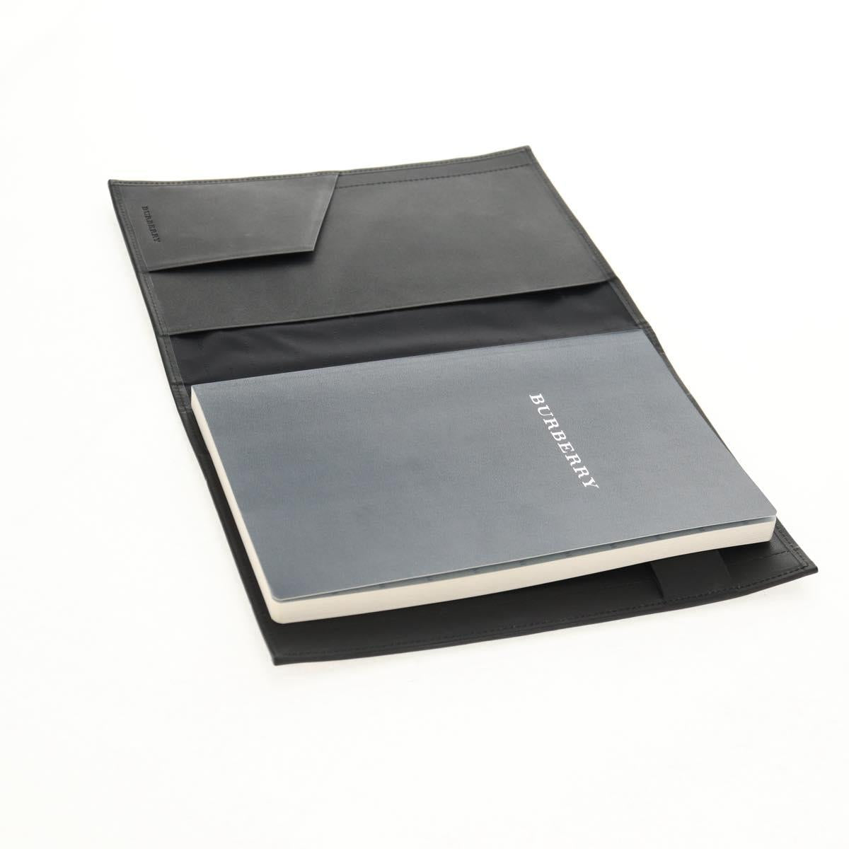 BURBERRY Nova Check Planner Case Canvas Leather Beige Black 146241 Auth am9392V