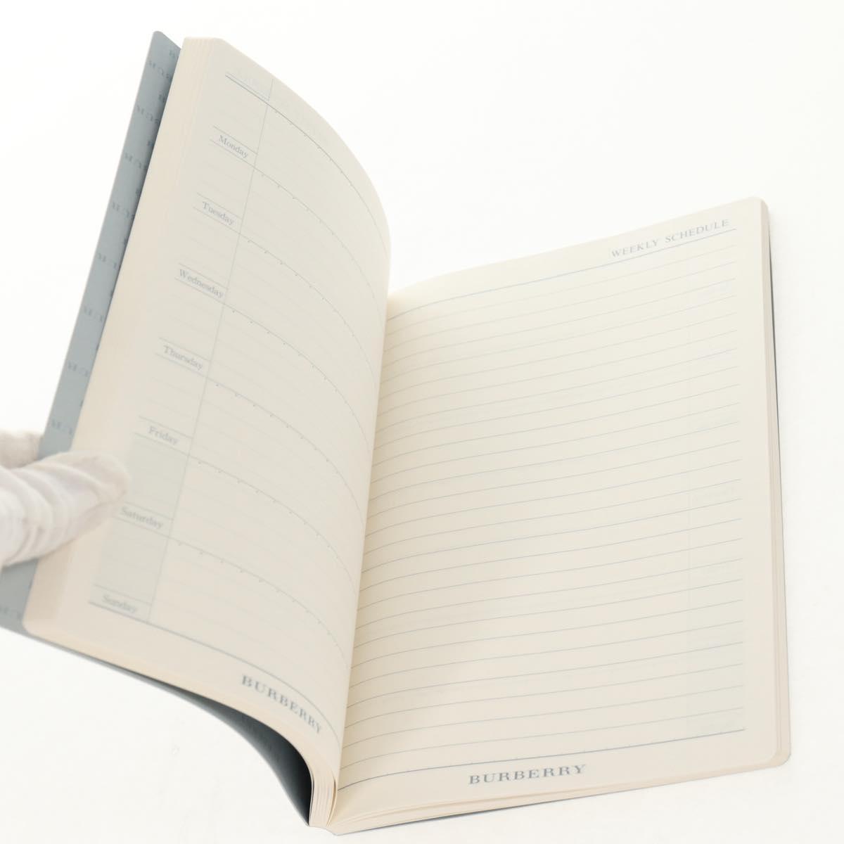 BURBERRY Nova Check Planner Case Canvas Leather Beige Black 146241 Auth am9392V