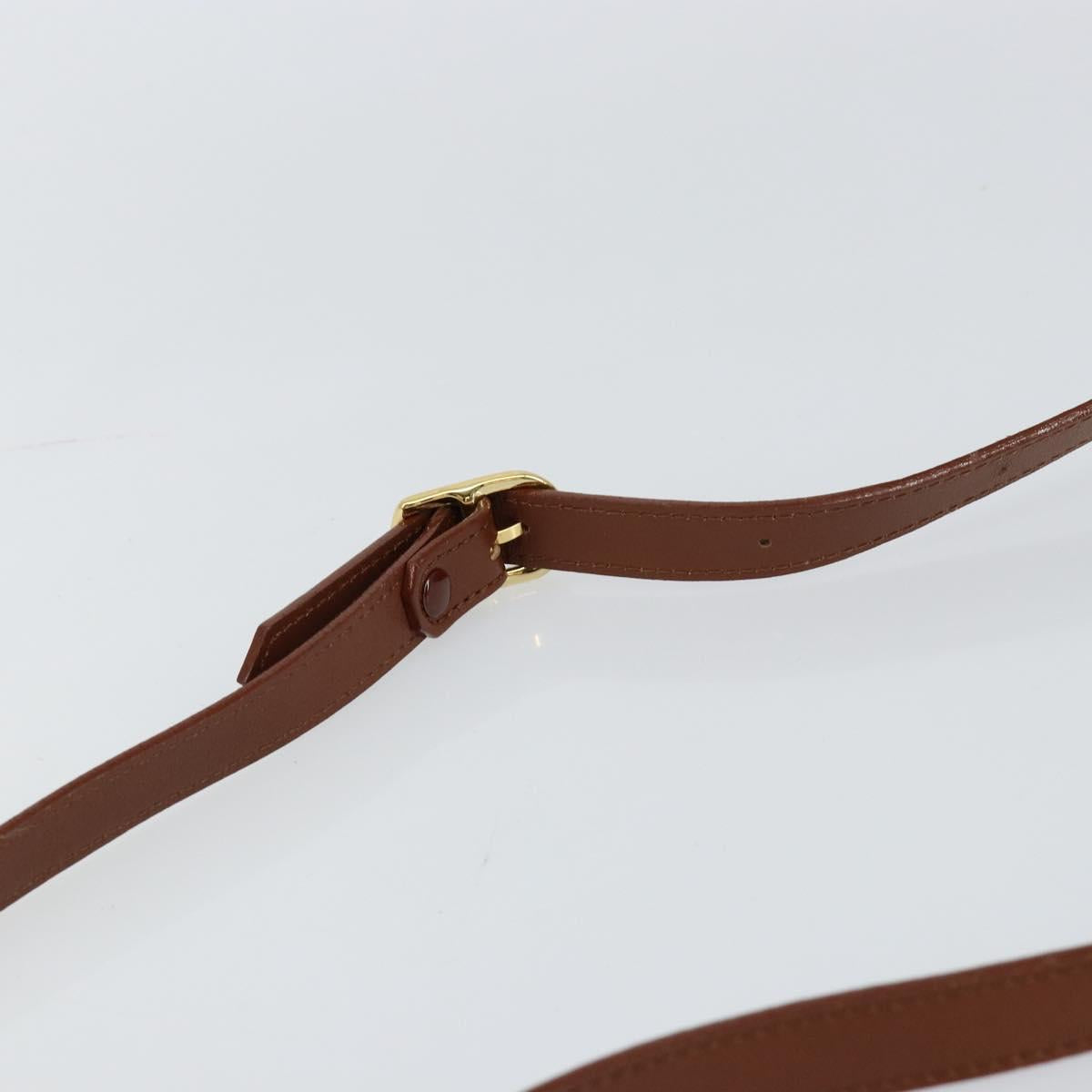 Burberrys Nova Check Shoulder Bag Leather Beige Brown gold Auth am9393