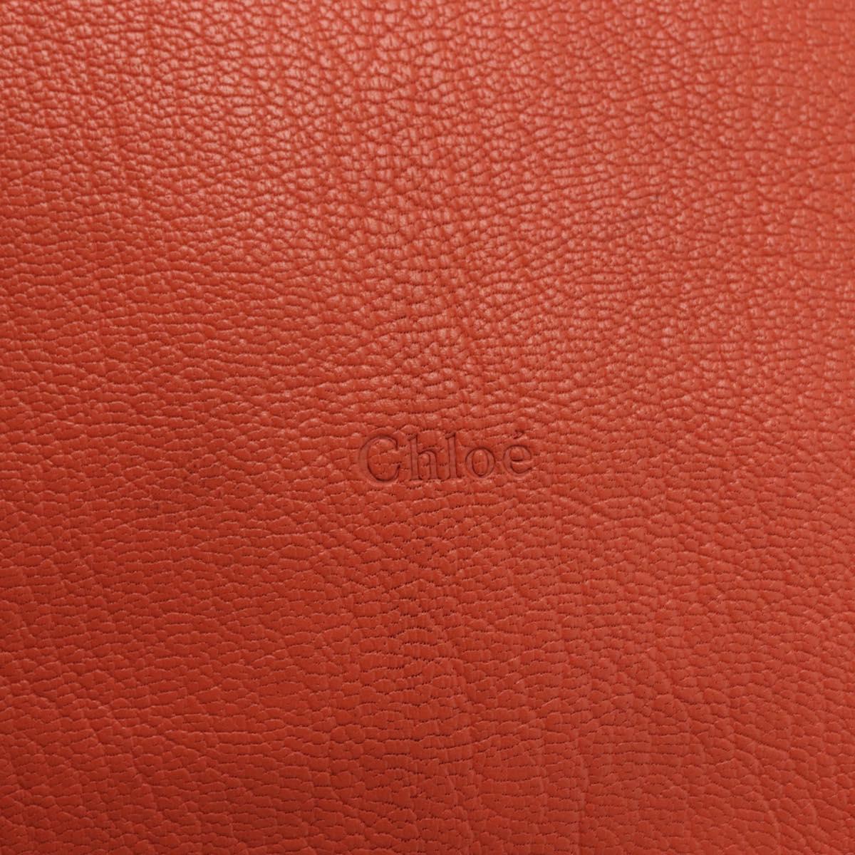 Chloe Dylan Tote Bag Leather Gold salmon pink Auth am9397