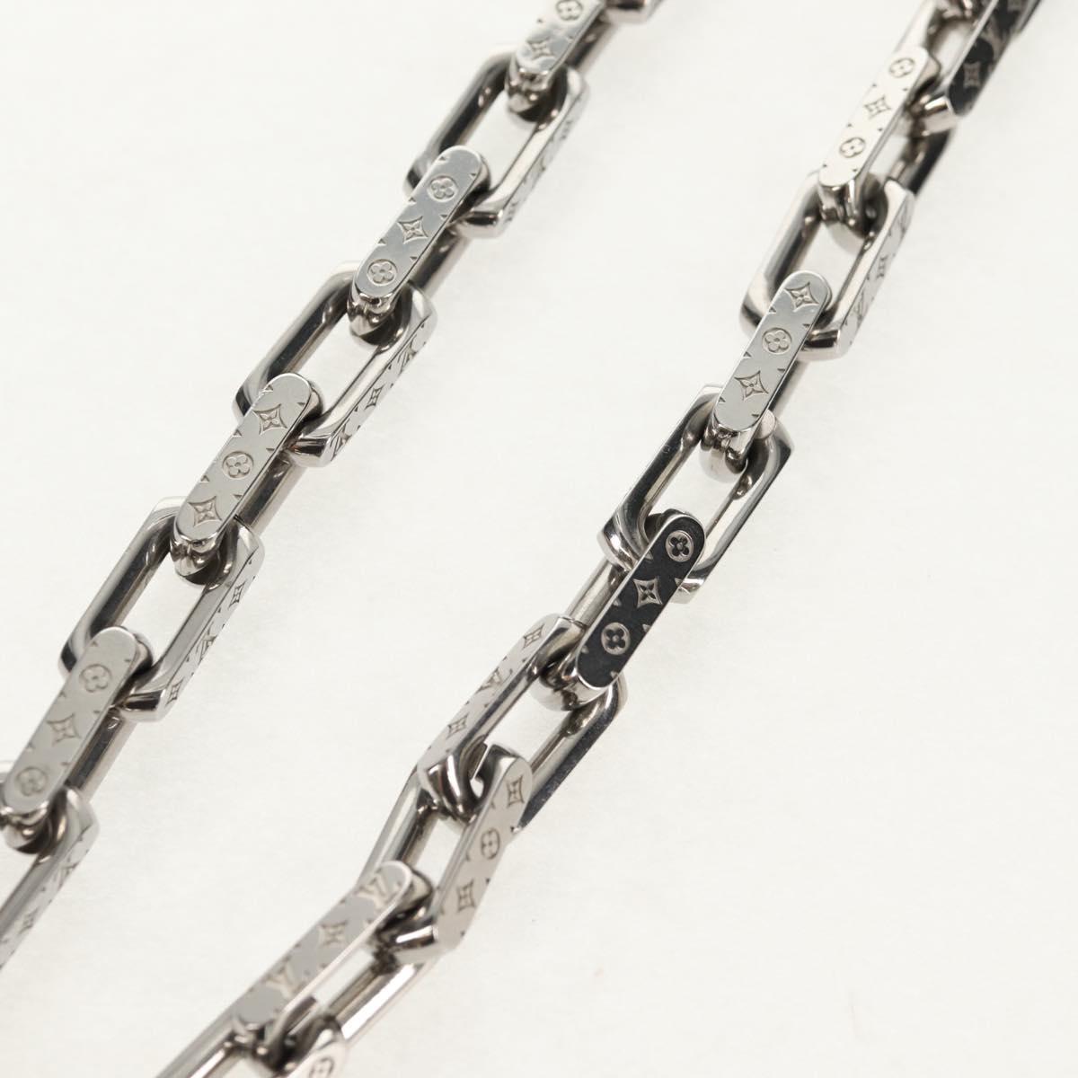 LOUIS VUITTON Chain Necklace Metal Silver M00307 LV Auth am9411M