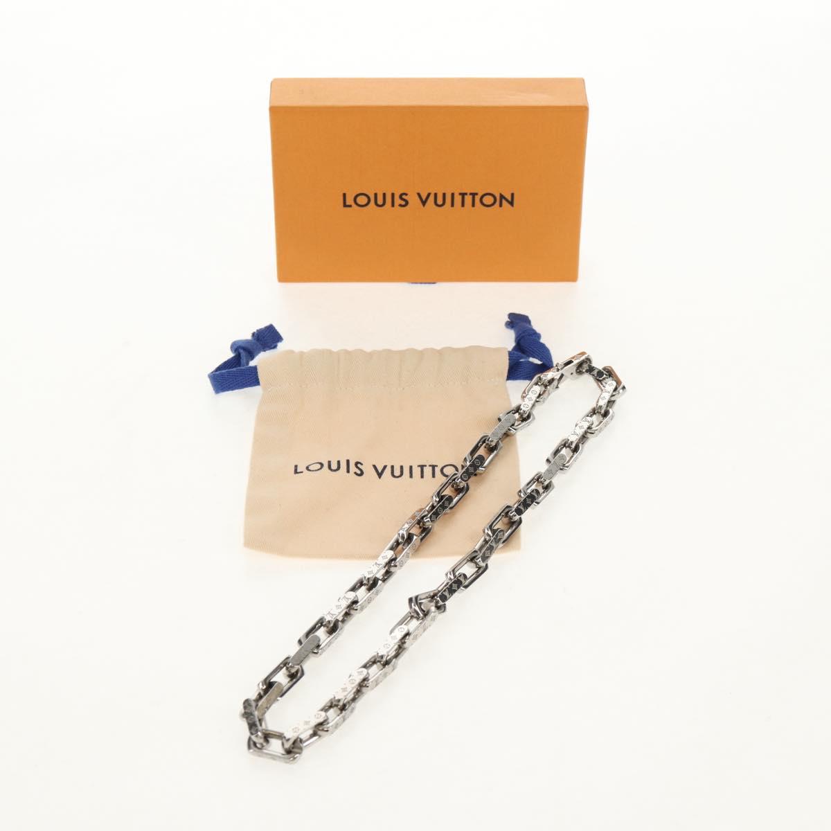 LOUIS VUITTON Chain Necklace Metal Silver M00307 LV Auth am9411M