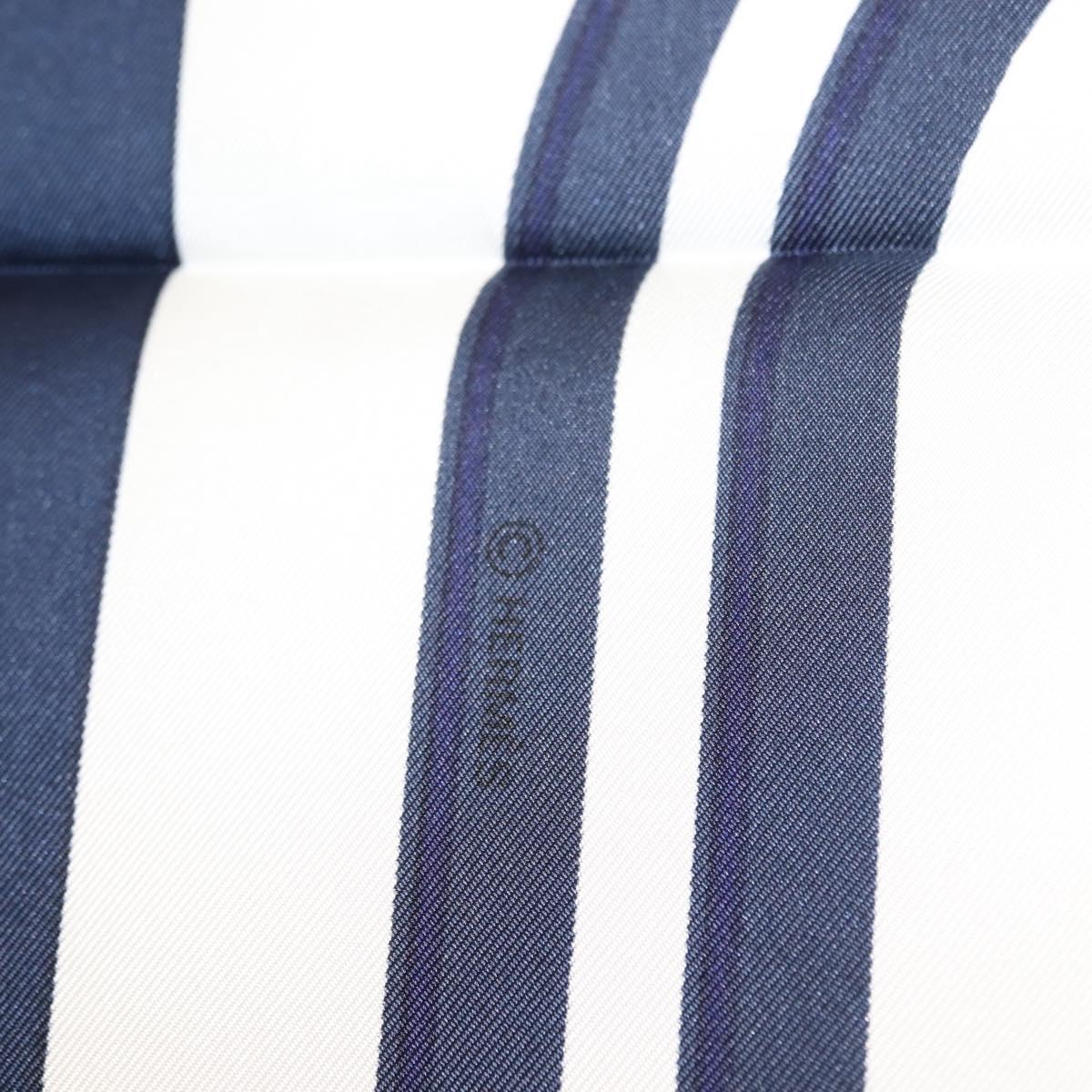 HERMES Carre 90 Scarf ""BRIDES de GALA par"" Silk White blue Auth am9417