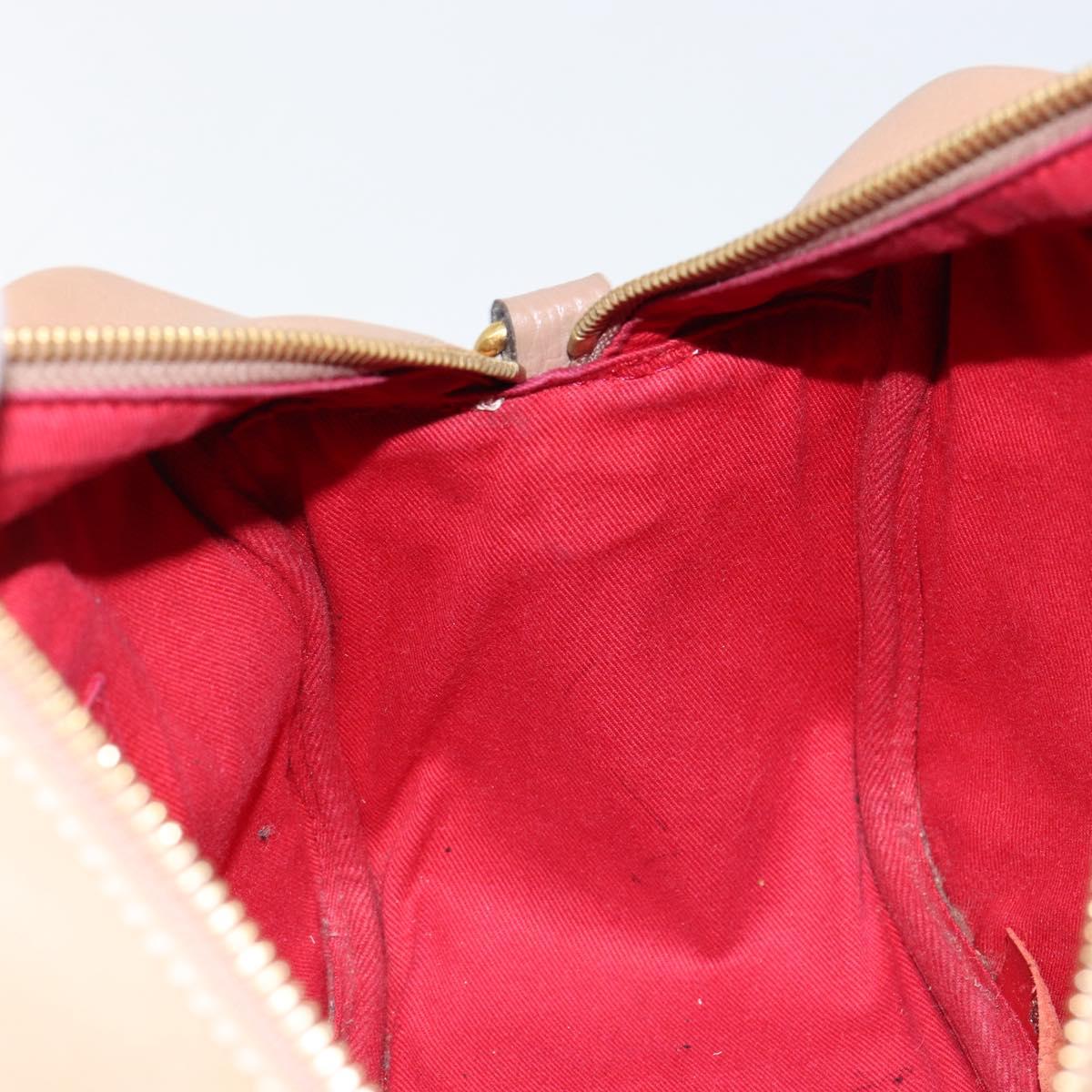 Chloe Eden Shoulder Bag Leather Brown Gold Auth am9424