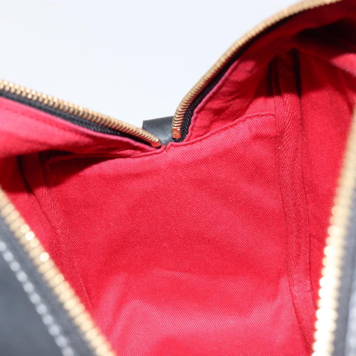 Chloe Eden Shoulder Bag Leather 2way Black Gold Auth am9425