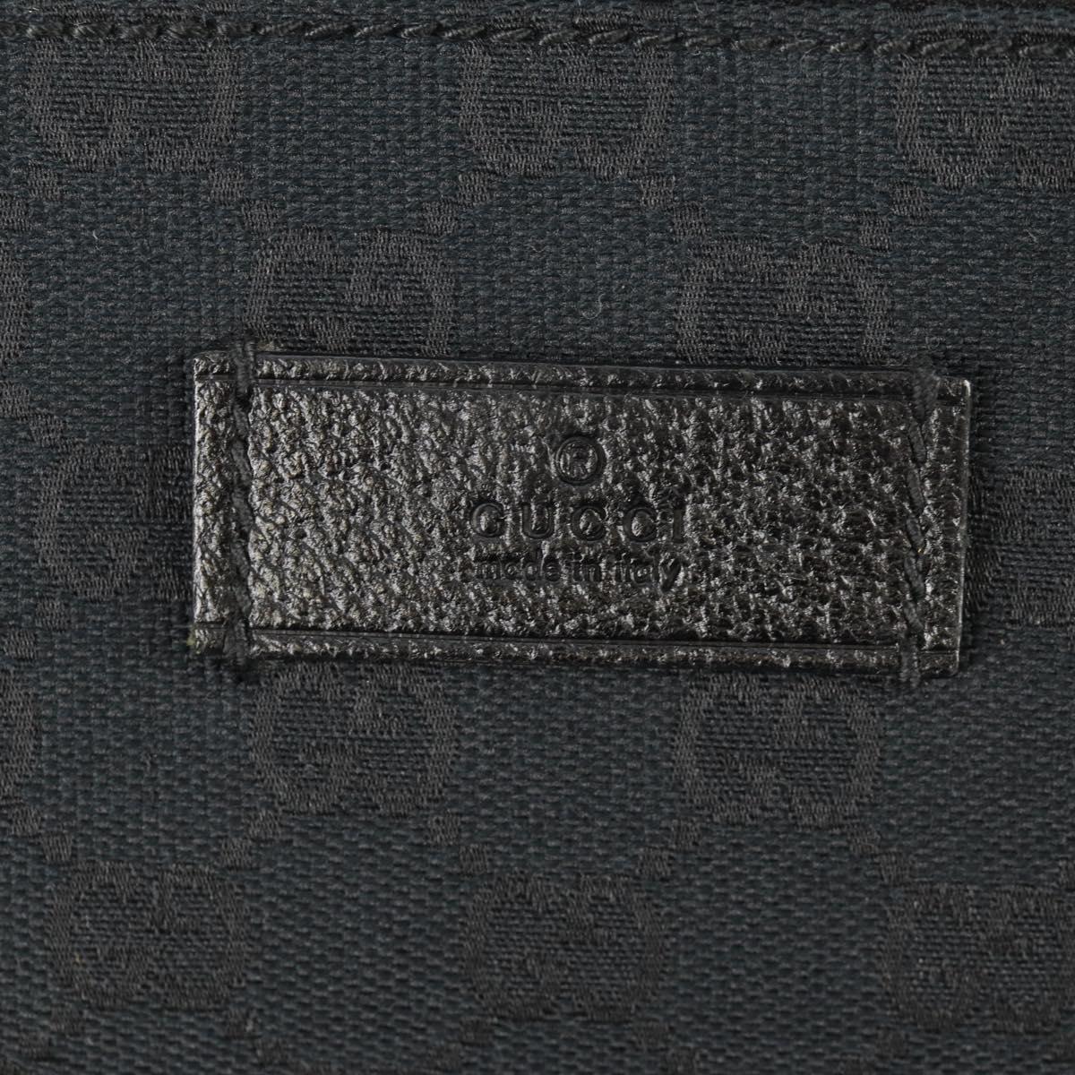 GUCCI GG Canvas Shoulder Bag Black Silver 110054 Auth am9428V