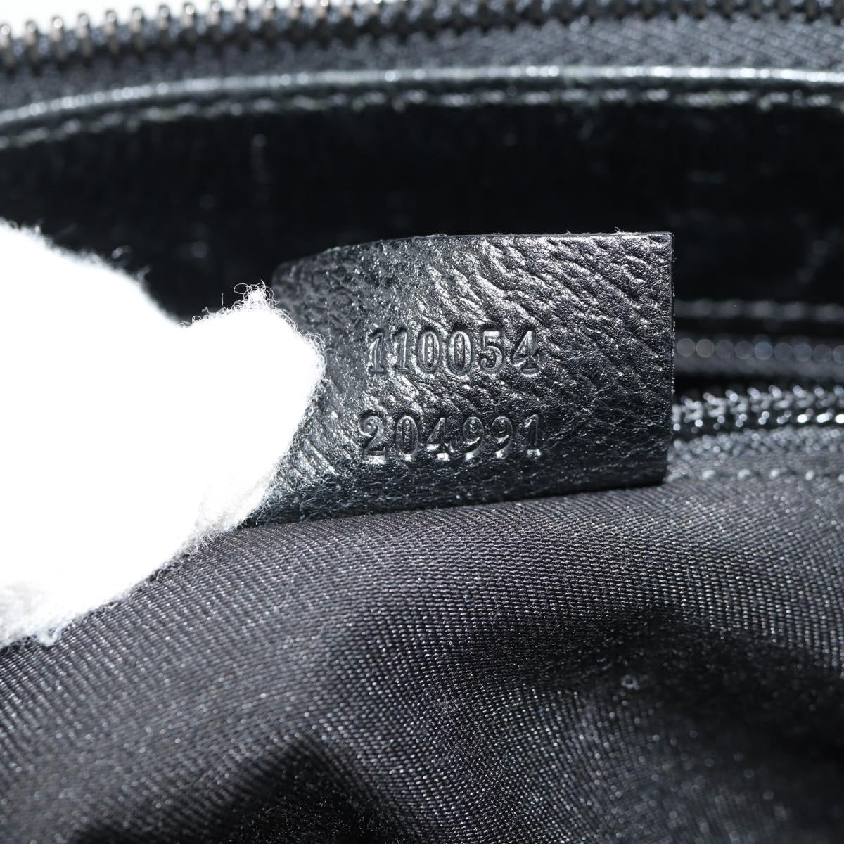 GUCCI GG Canvas Shoulder Bag Black Silver 110054 Auth am9428V