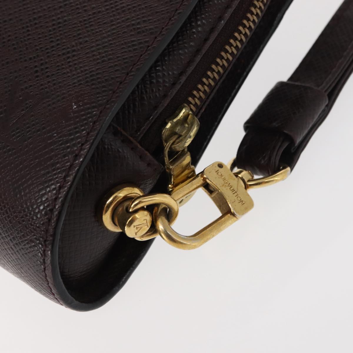 LOUIS VUITTON Taiga Baikal Clutch Bag Acajou M30186 LV Auth am9432