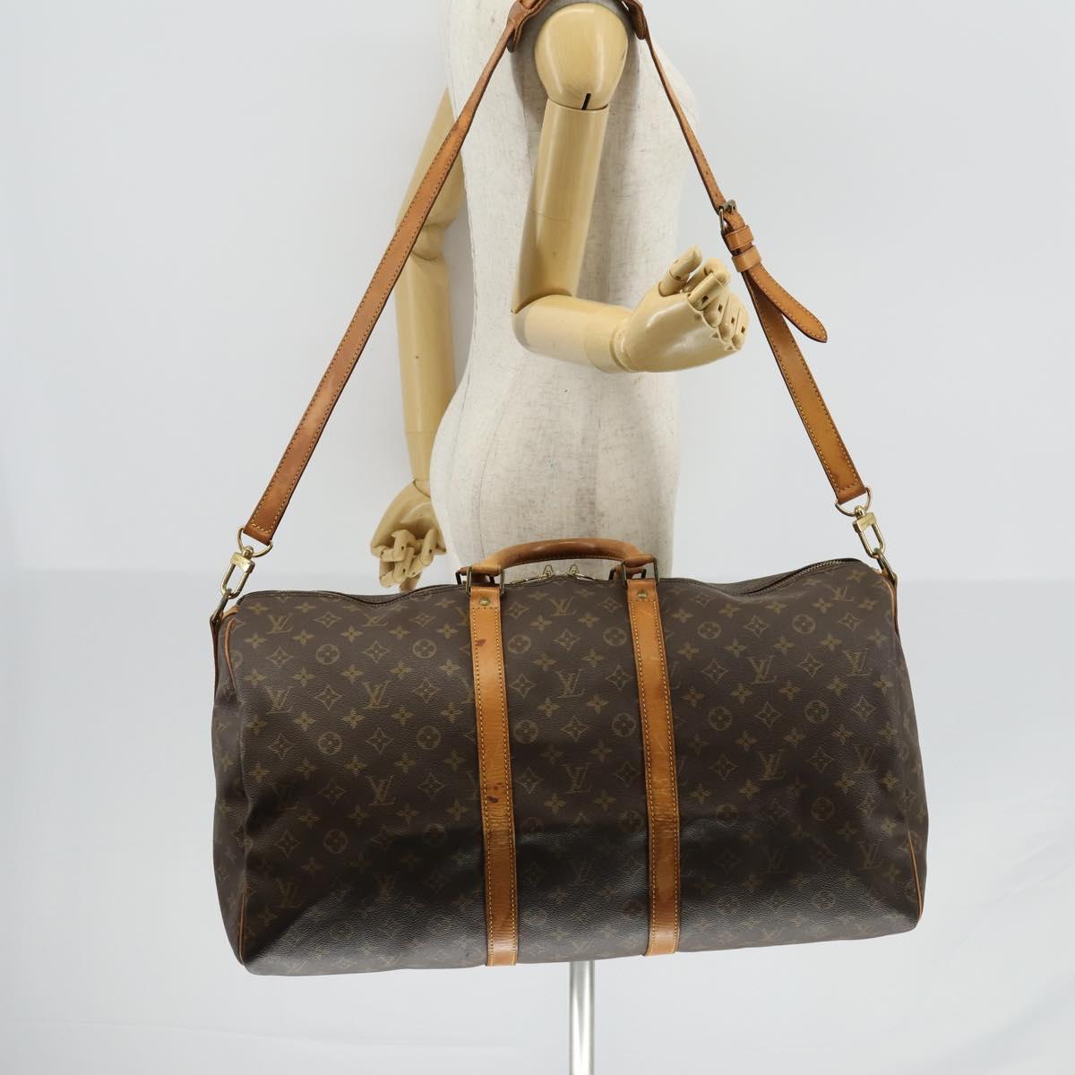 LOUIS VUITTON Monogram Keepall Bandouliere55 Boston Bag M41414 LV Auth am9434
