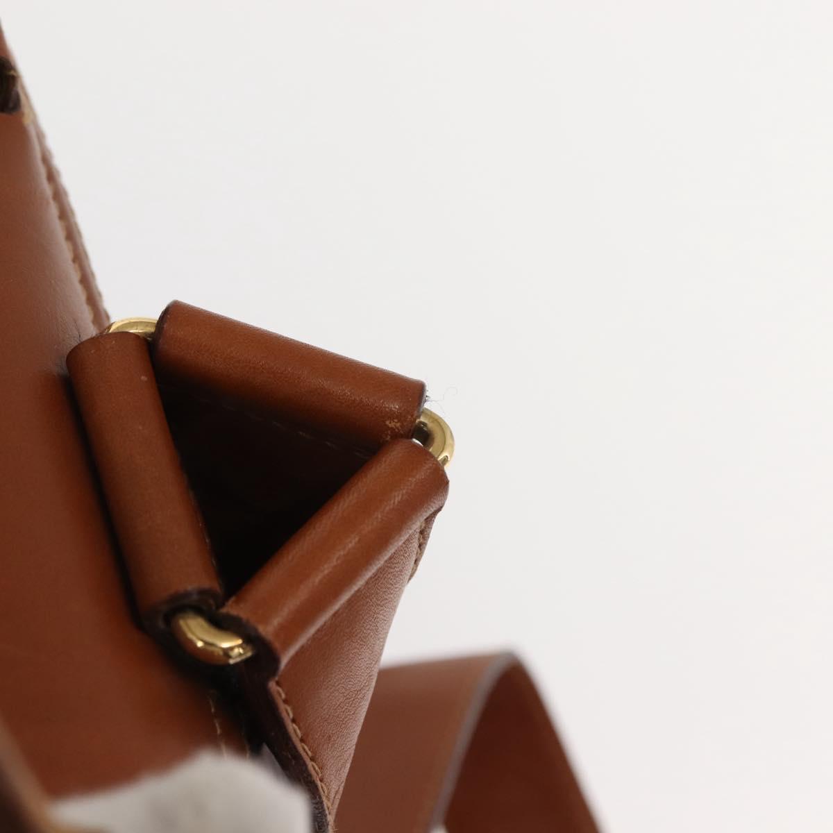 GUCCI Bamboo Backpack Leather Brown Gold 003 2058 0016 Auth am9436