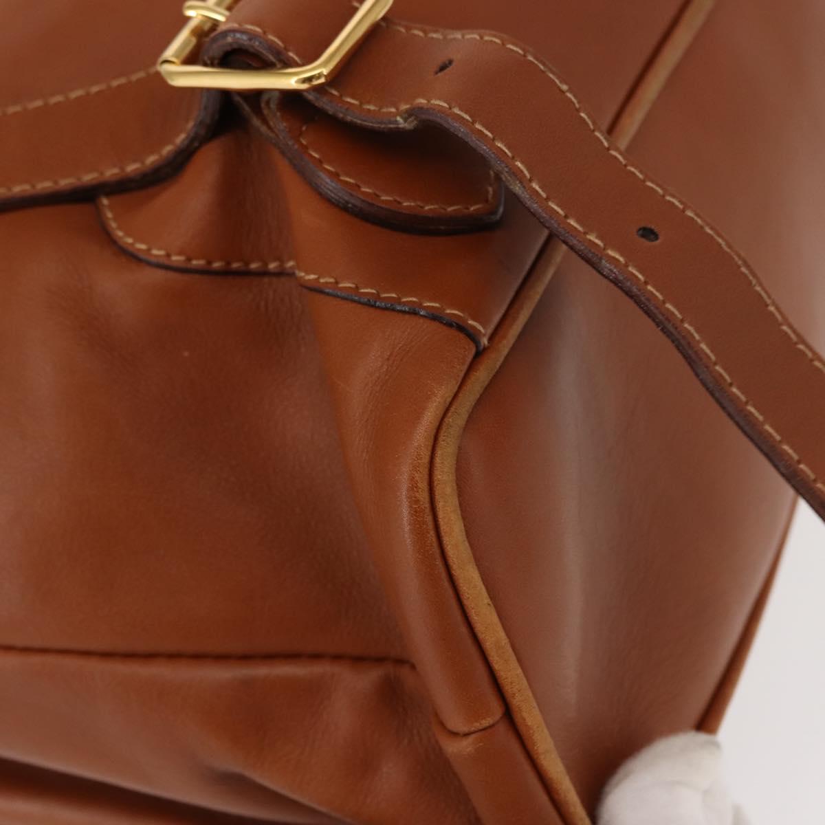 GUCCI Bamboo Backpack Leather Brown Gold 003 2058 0016 Auth am9436