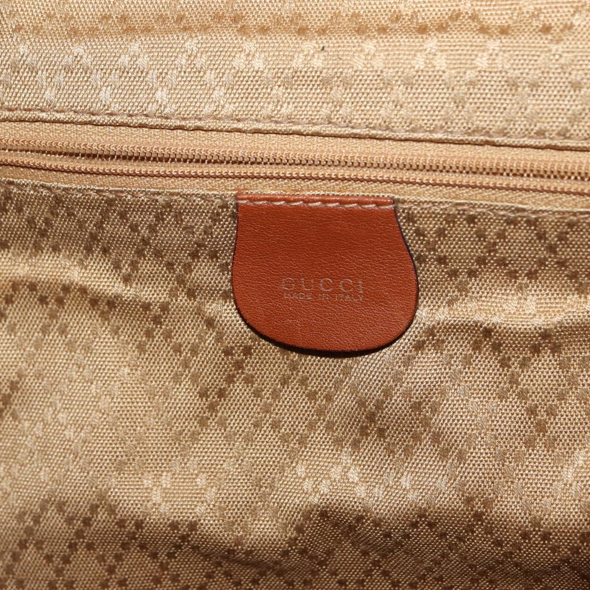 GUCCI Bamboo Backpack Leather Brown Gold 003 2058 0016 Auth am9436