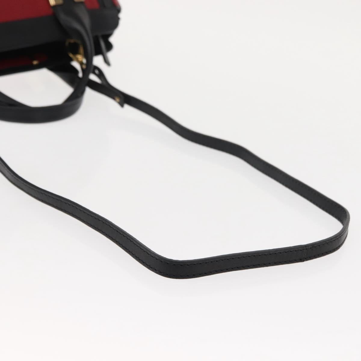 Chloe Alice Hand Bag Leather 2way Red Gold gold Auth am9437