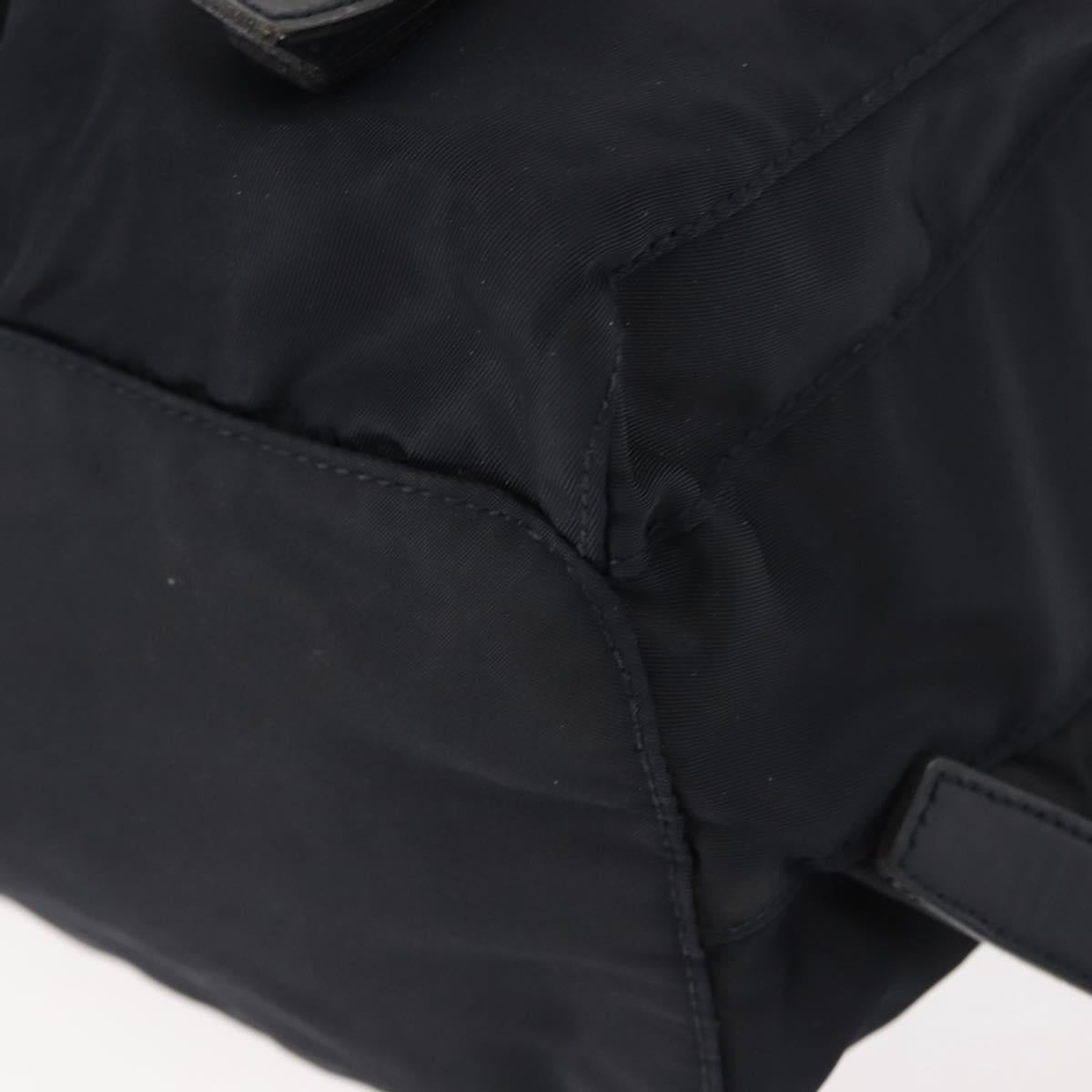 PRADA Backpack Nylon Navy Silver Auth am9440