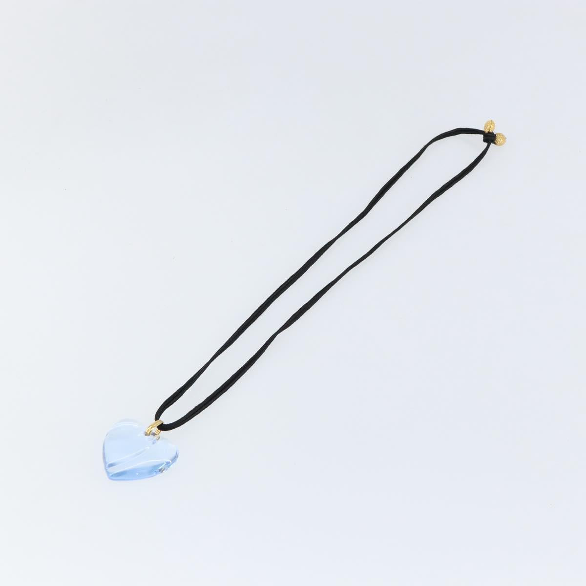 Baccarat Necklace Crystal glass Light Blue Auth am9446