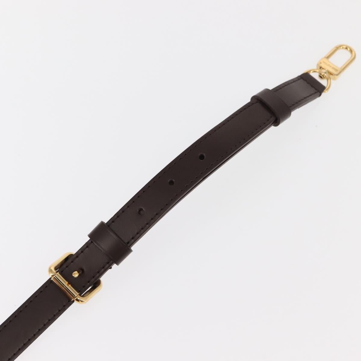 LOUIS VUITTON Adjustable Shoulder Strap Leather 29.1""-33.5"" Brown Auth am9447