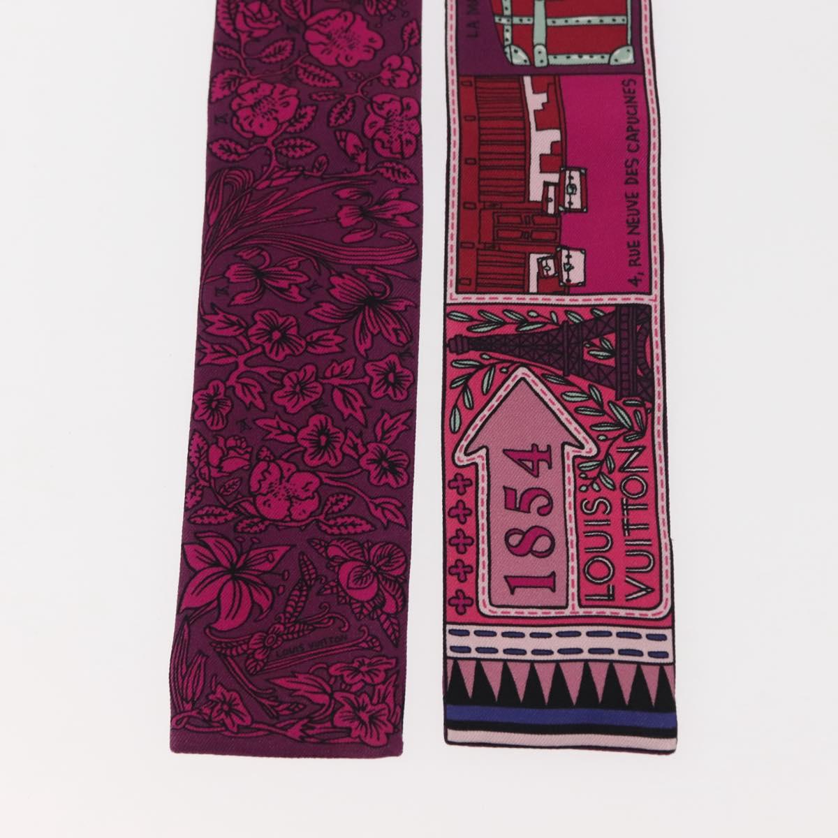LOUIS VUITTON Bandeau BB Ju De Louis Scarf Silk Purple M70855 LV Auth am9450