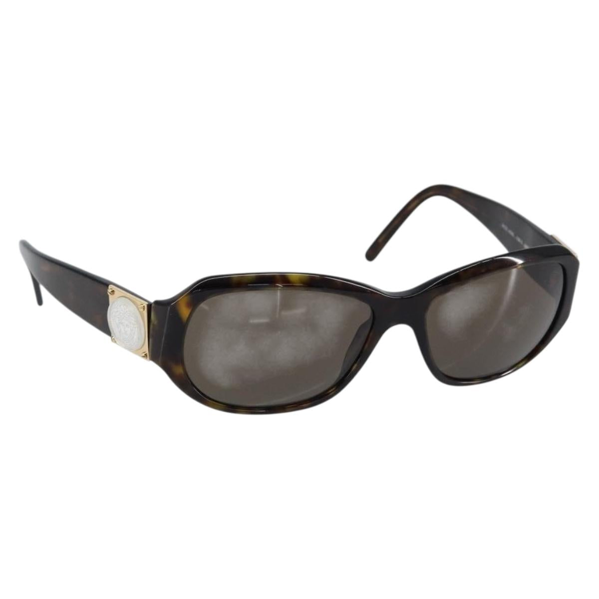 VERSACE Sunglasses plastic Dark Brown Auth am9453