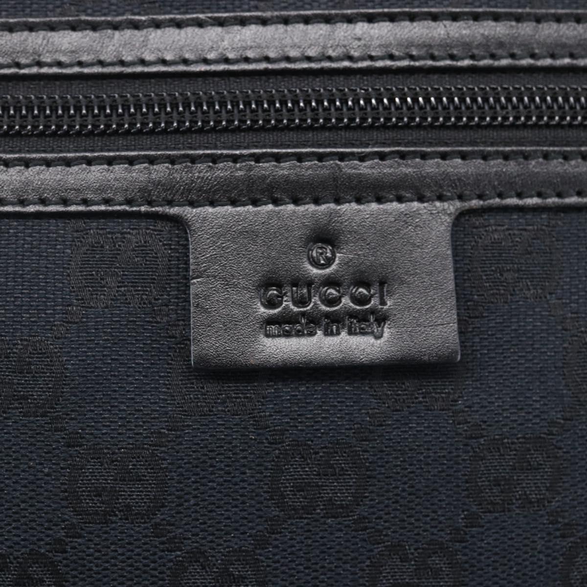 GUCCI GG Canvas Shoulder Bag Black Silver 90476 Auth am9461