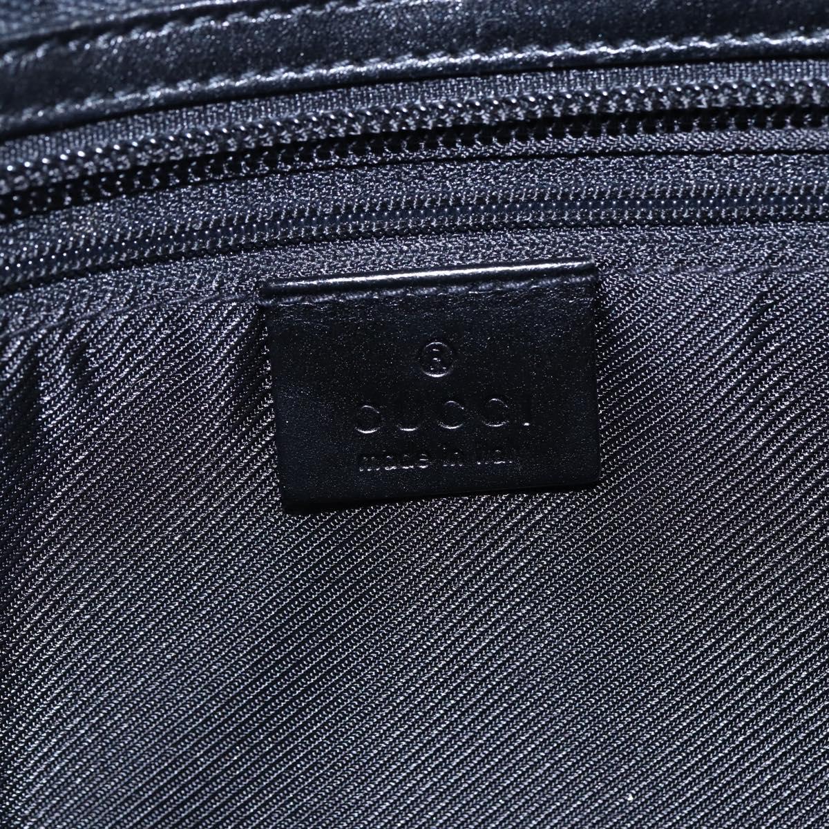 GUCCI GG Canvas Shoulder Bag Black Silver 90476 Auth am9461