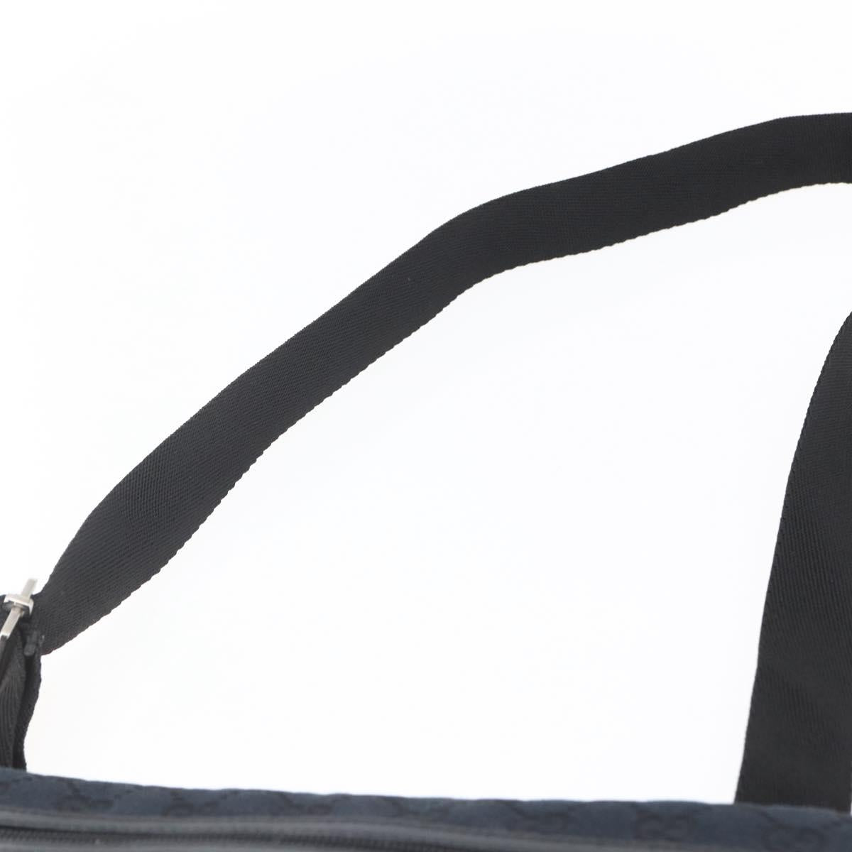 GUCCI GG Canvas Shoulder Bag Black Silver 90476 Auth am9461