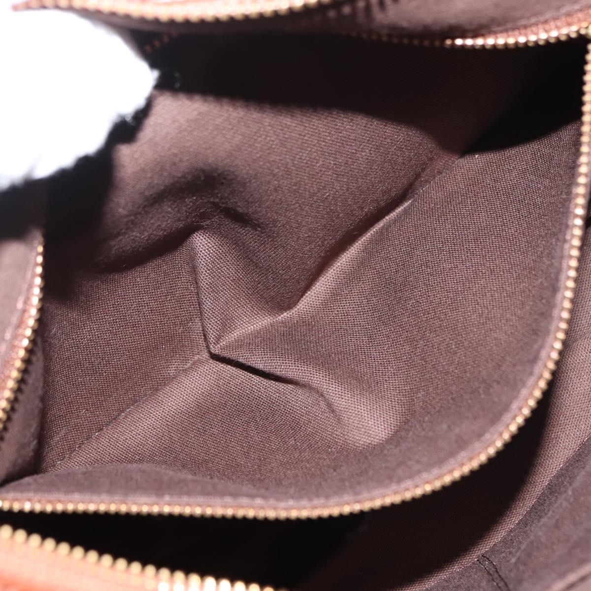 Chloe Shoulder Bag Leather Brown Gold Auth am9467V