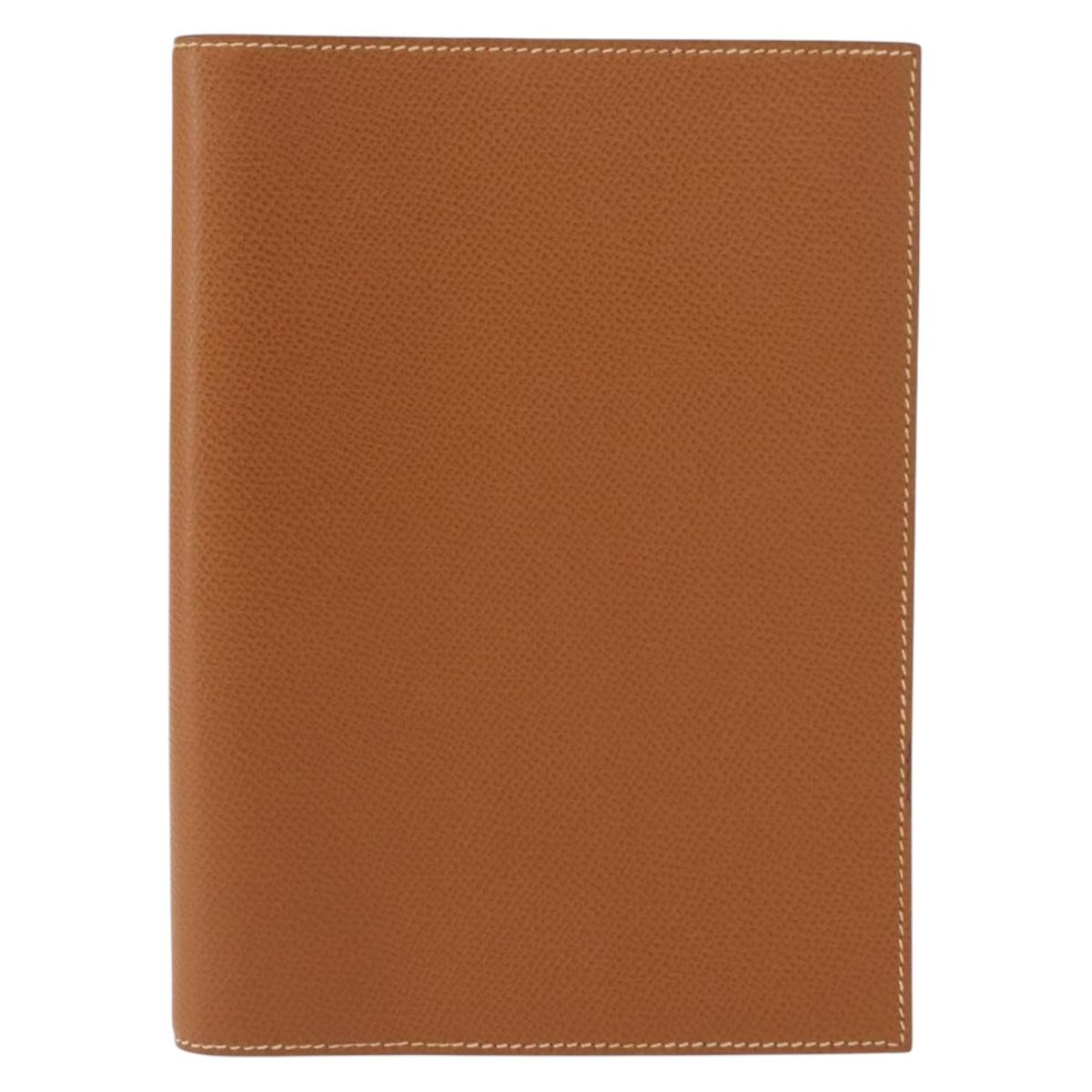HERMES Epsom Agenda GM Day Leather Brown Auth am9480V