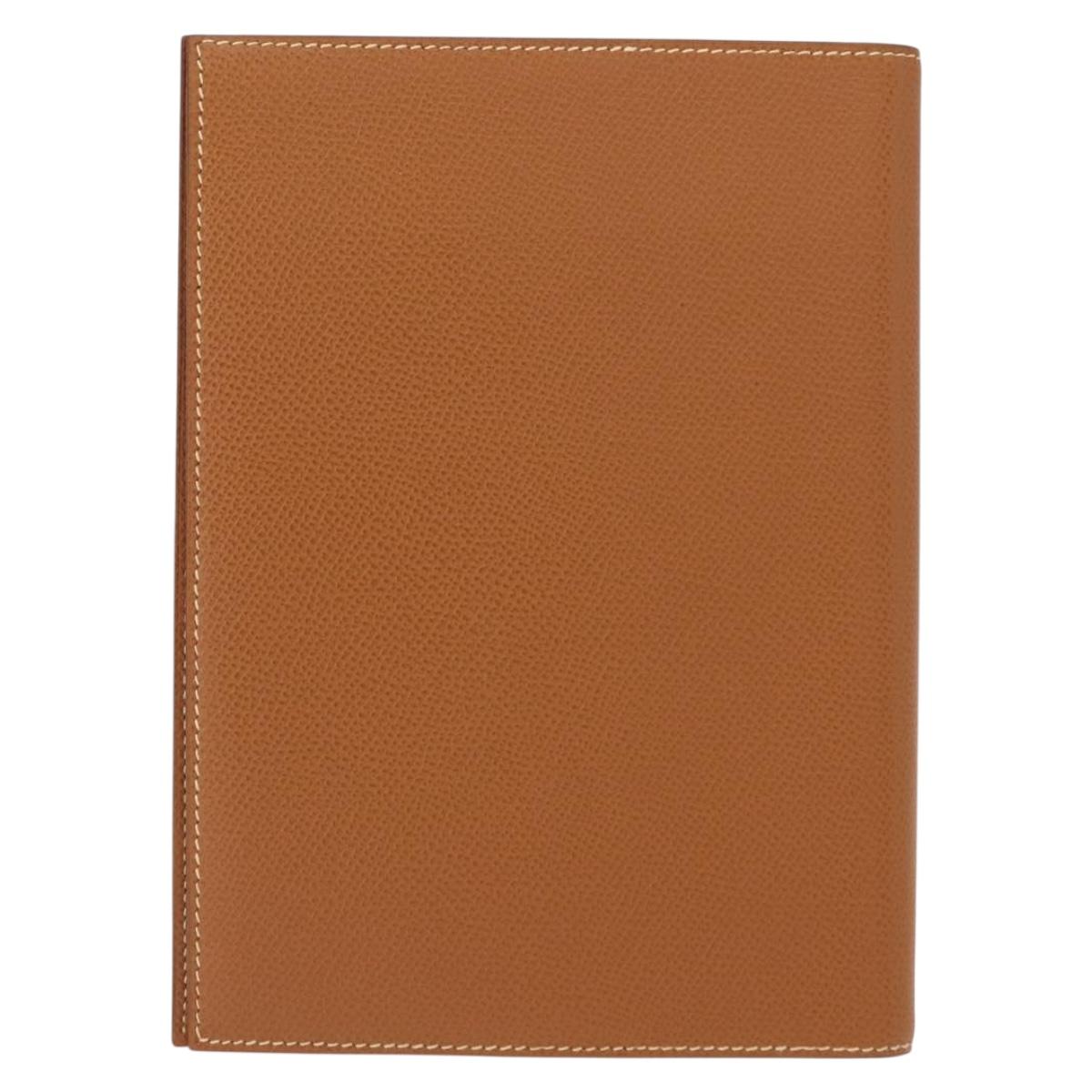 HERMES Epsom Agenda GM Day Leather Brown Auth am9480V
