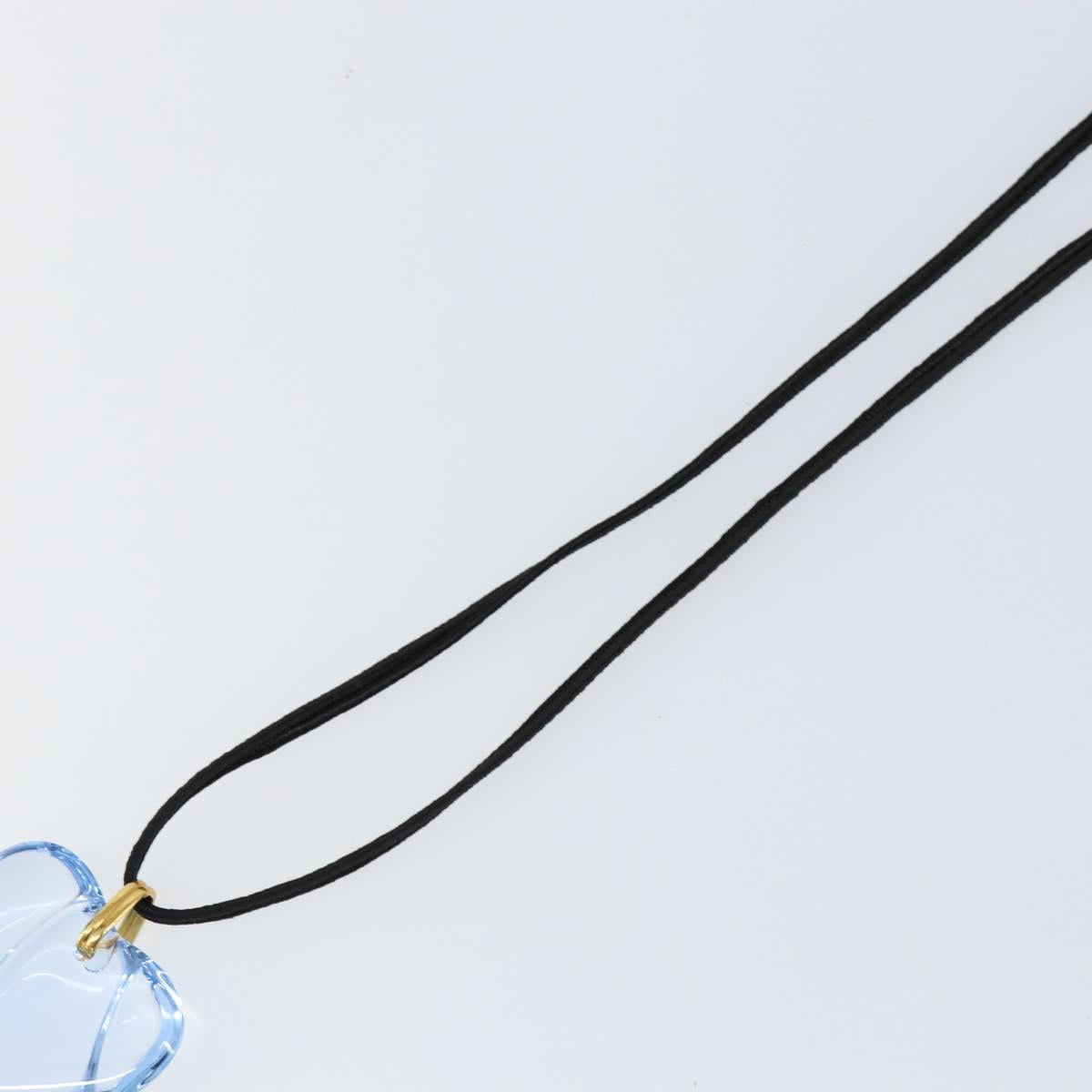 Baccarat Necklace Crystal Glass Light Blue Auth am9481