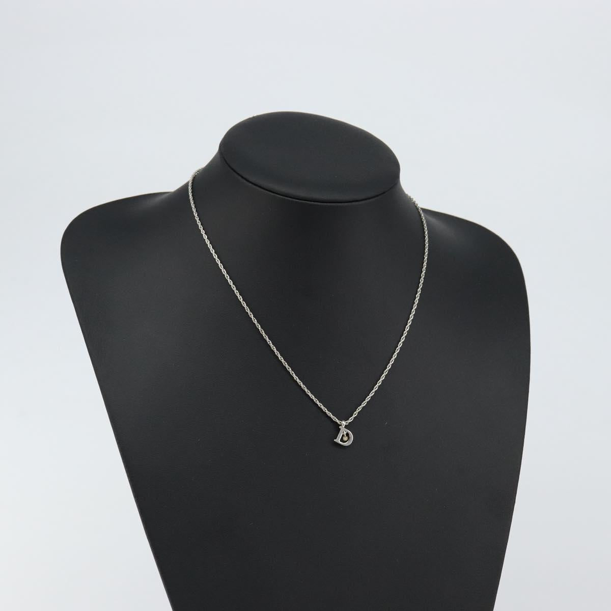 Christian Dior Necklace metal Silver Auth am9482