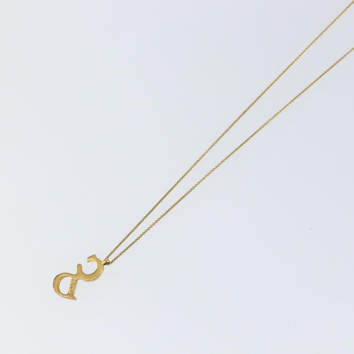 Christian Dior Chain Necklace metal Gold Tone Auth am9483