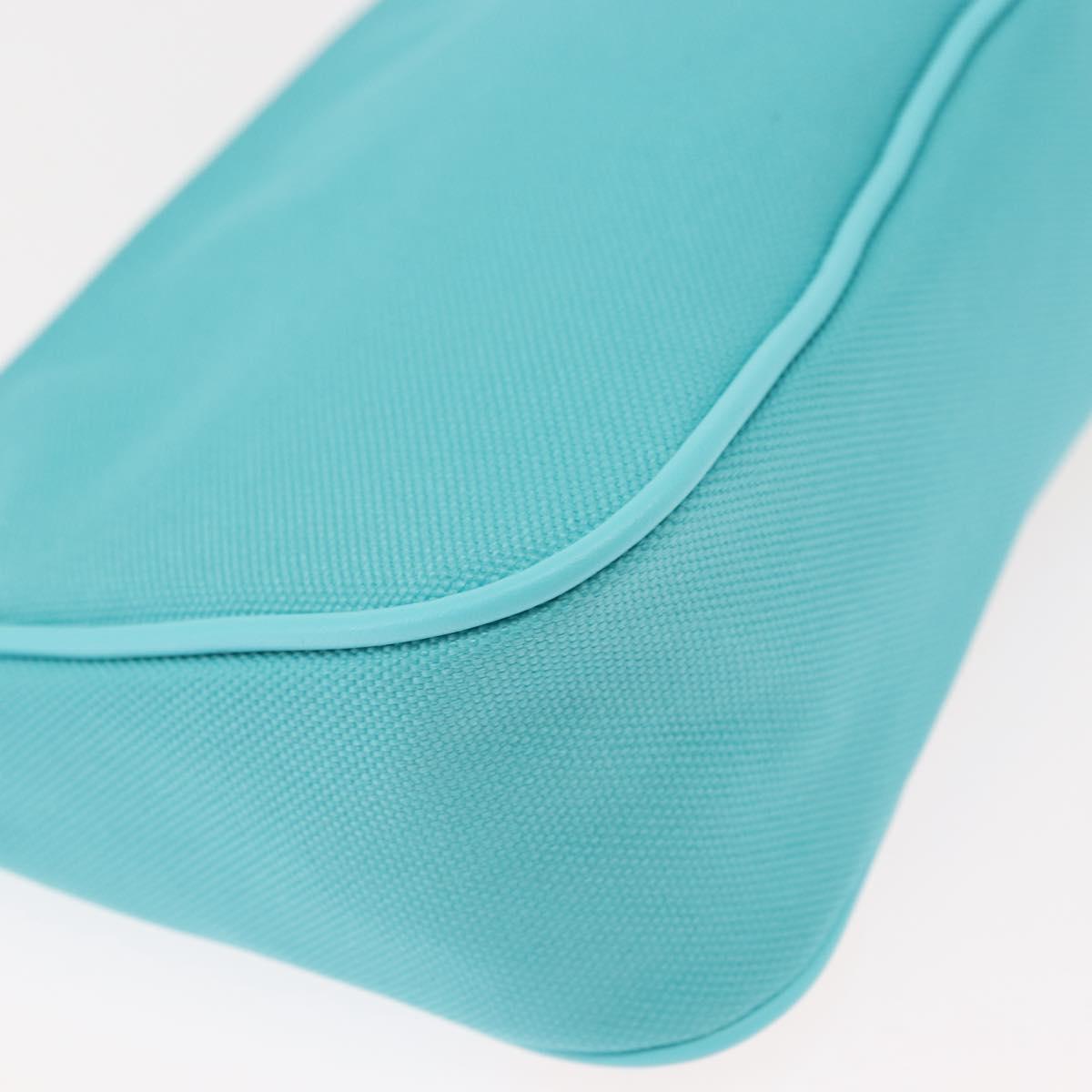 BURBERRY Nova Check Handkerchief Pouch Canvas 2Set Light Blue Silver Auth am9484