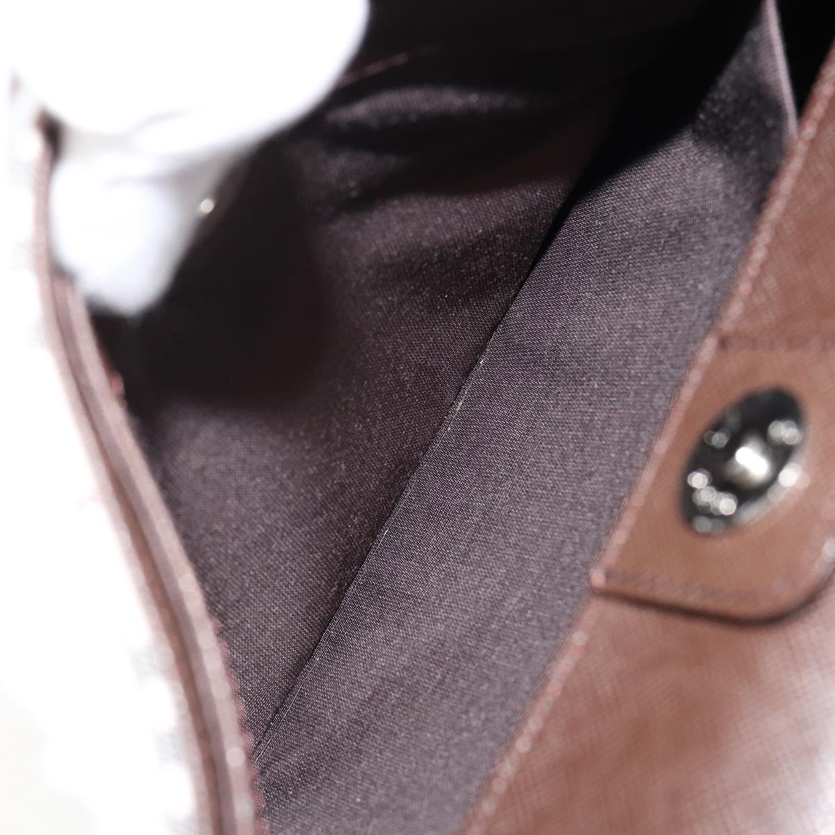 BURBERRY Nova Check Shoulder Bag Canvas Leather Beige Silver Auth am9486V