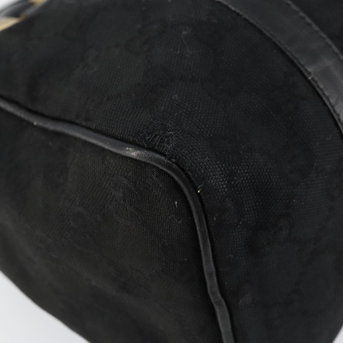 GUCCI GG Canvas Web Sherry Line Hand Bag Black Gold 012 3841 28 39 Auth am9487