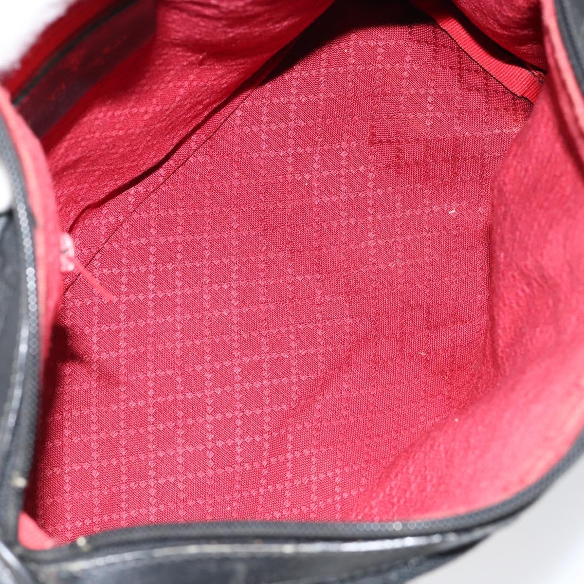 GUCCI GG Canvas Web Sherry Line Hand Bag Black Gold 012 3841 28 39 Auth am9487