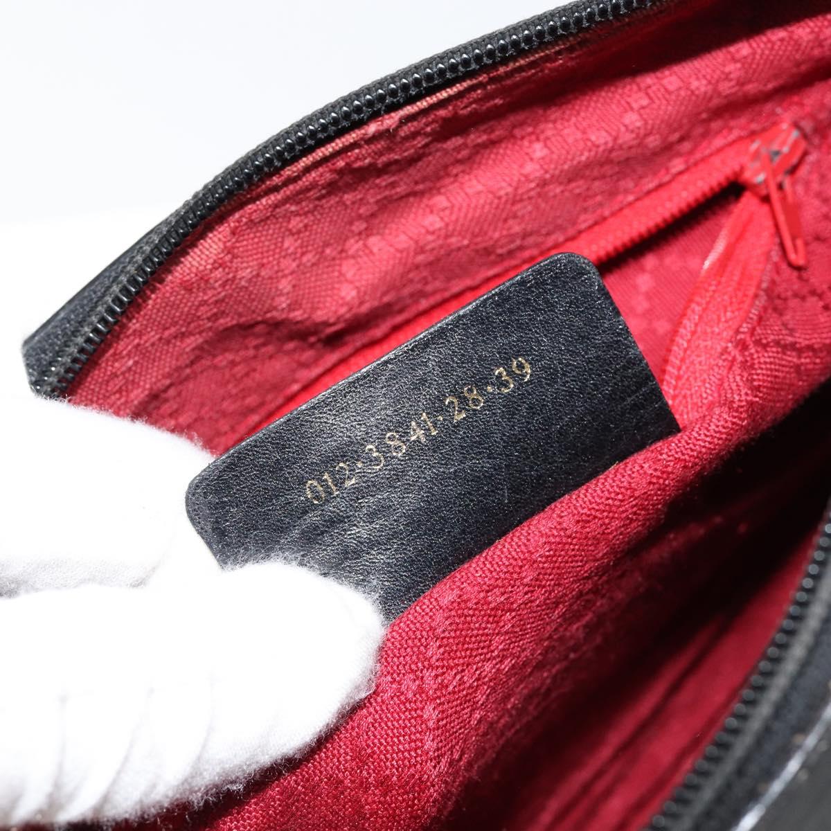 GUCCI GG Canvas Web Sherry Line Hand Bag Black Gold 012 3841 28 39 Auth am9487