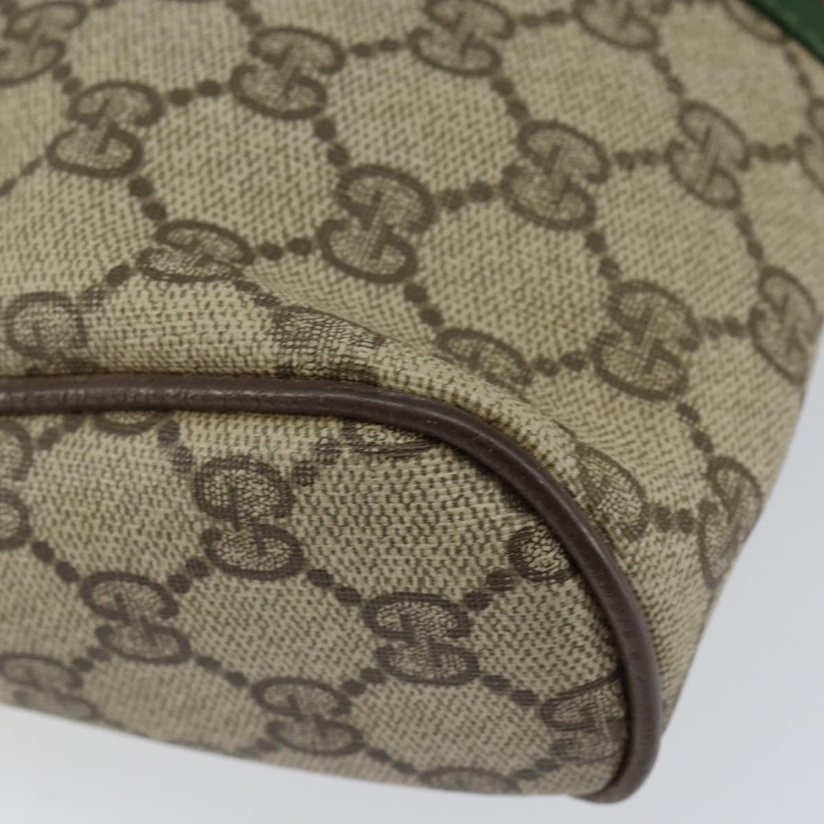 GUCCI GG Supreme Web Sherry Line Clutch Bag PVC Beige 63 014 3553 Auth am9488